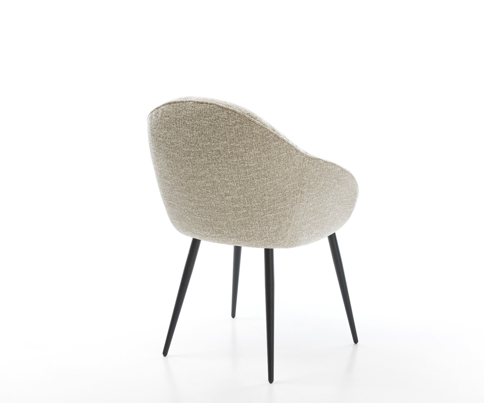 Трапезен стол Gaio-Flex от тъкан меко бежово 4-футов конусен черен 5