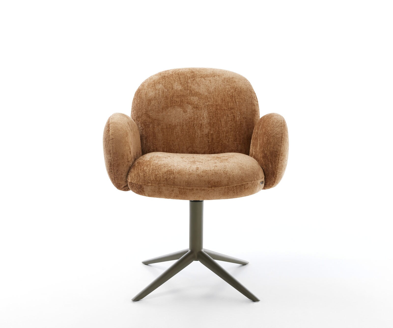 Врътящ се стол с подлакътници Шенил Ръжда Офис основа  Titan 360° въртящ се Люлеещ се Покет пружина Nube-Flex 2