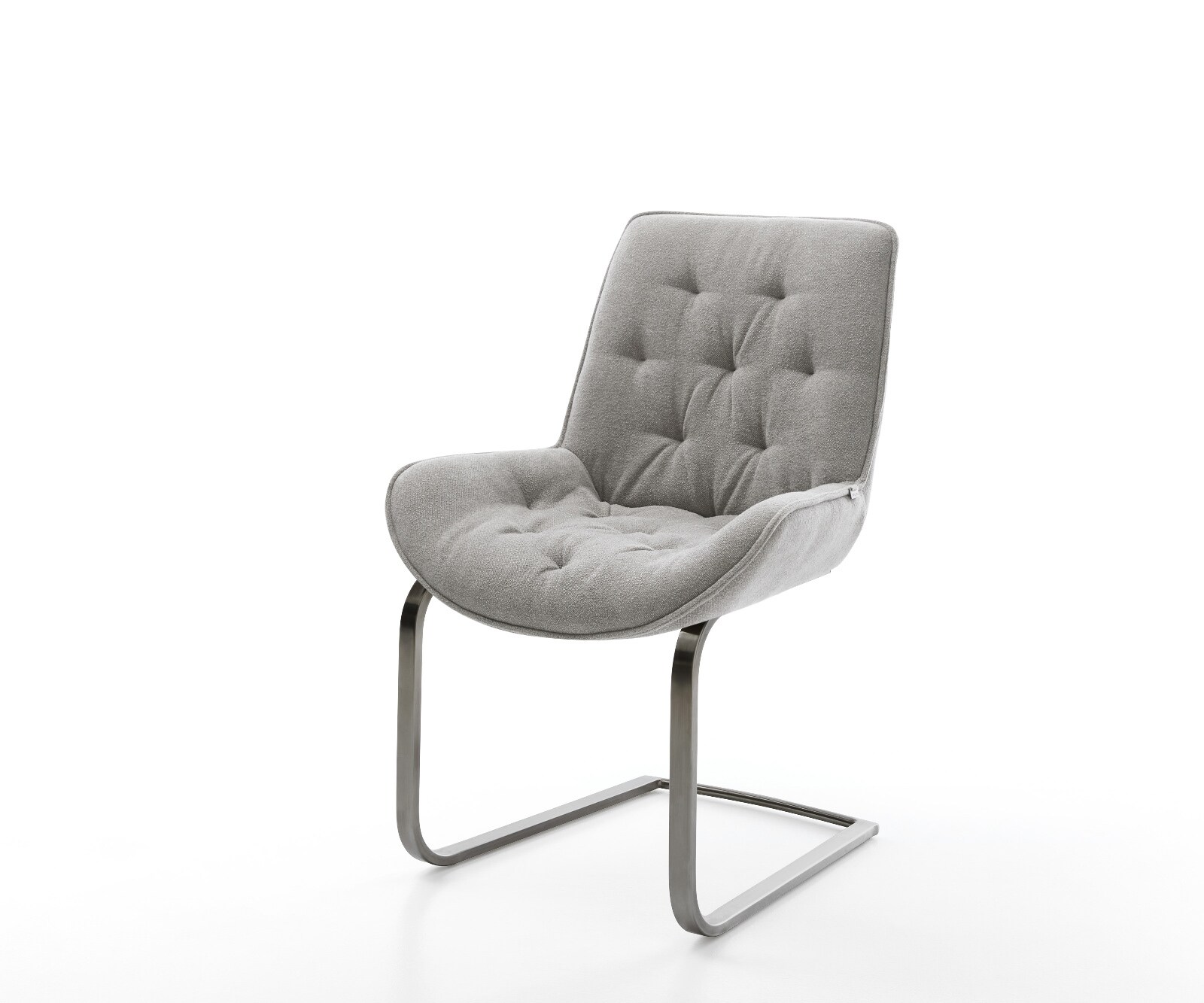 Конзолен стол Taimi-Flex текстурирана тъкан меко сиво Конзолен стол плосък графит