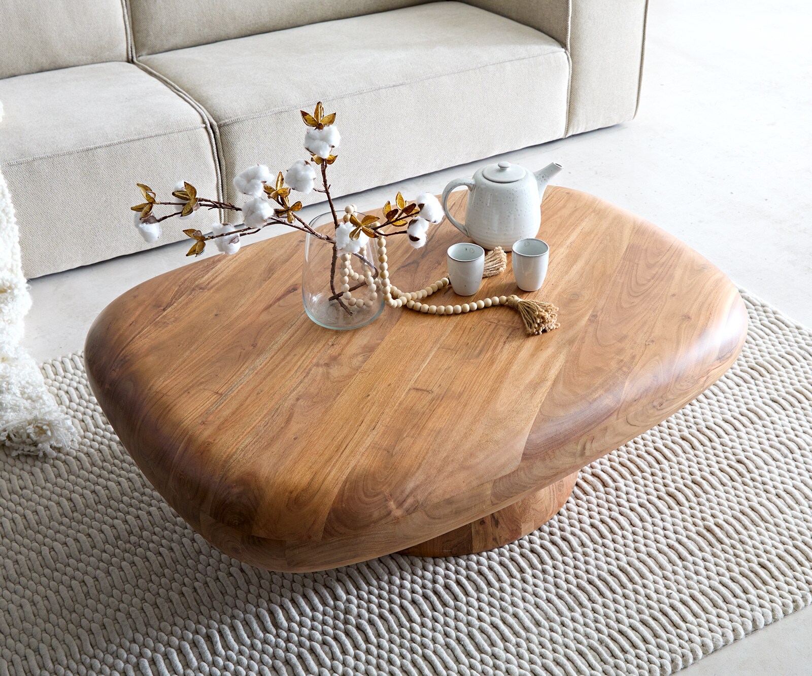 Масичка за кафе Maskat 120x90 cm естествена акация 3