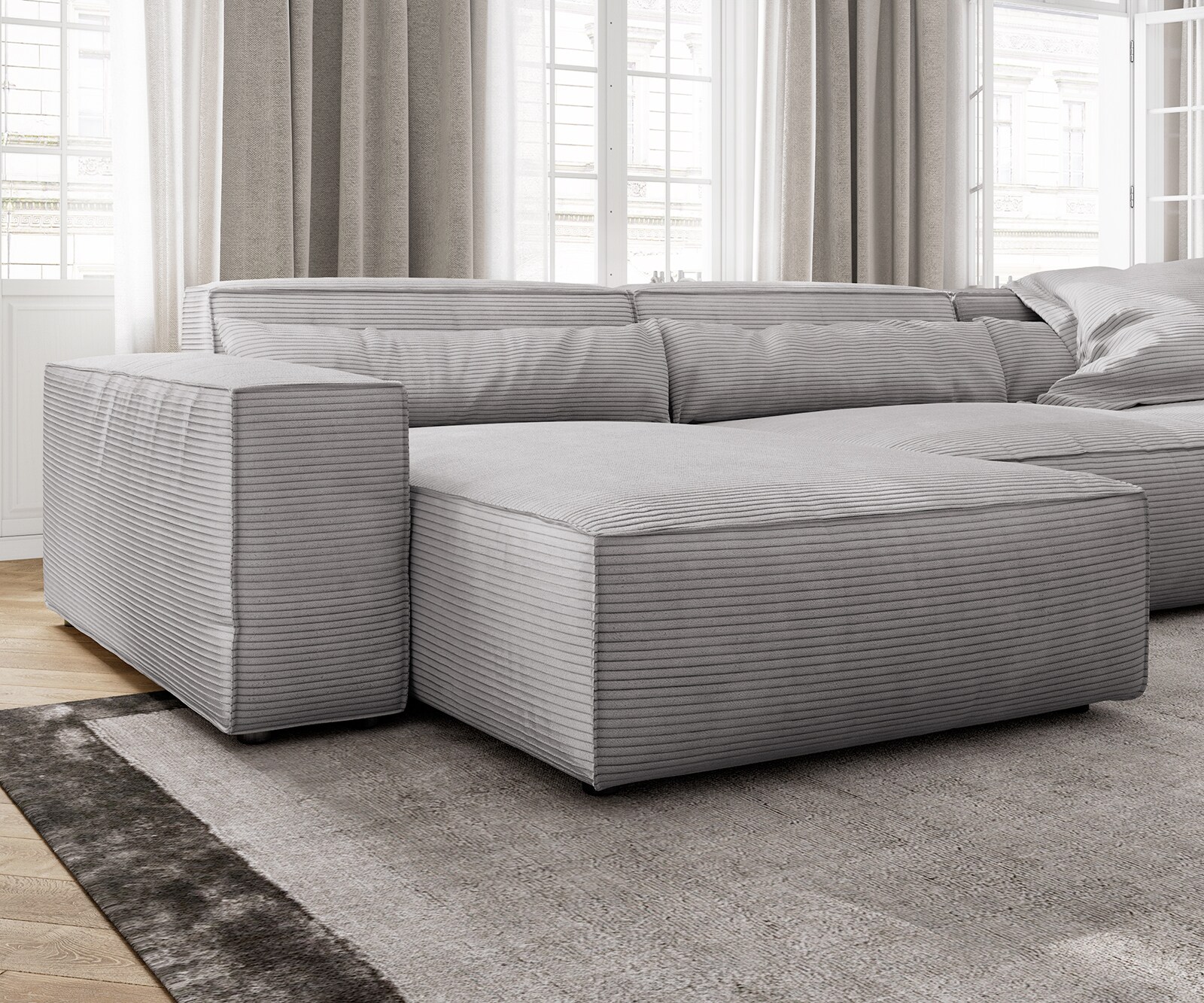  XL 360x260 cm Корд Сребристо сив Лежанка вариации Sirpio 4