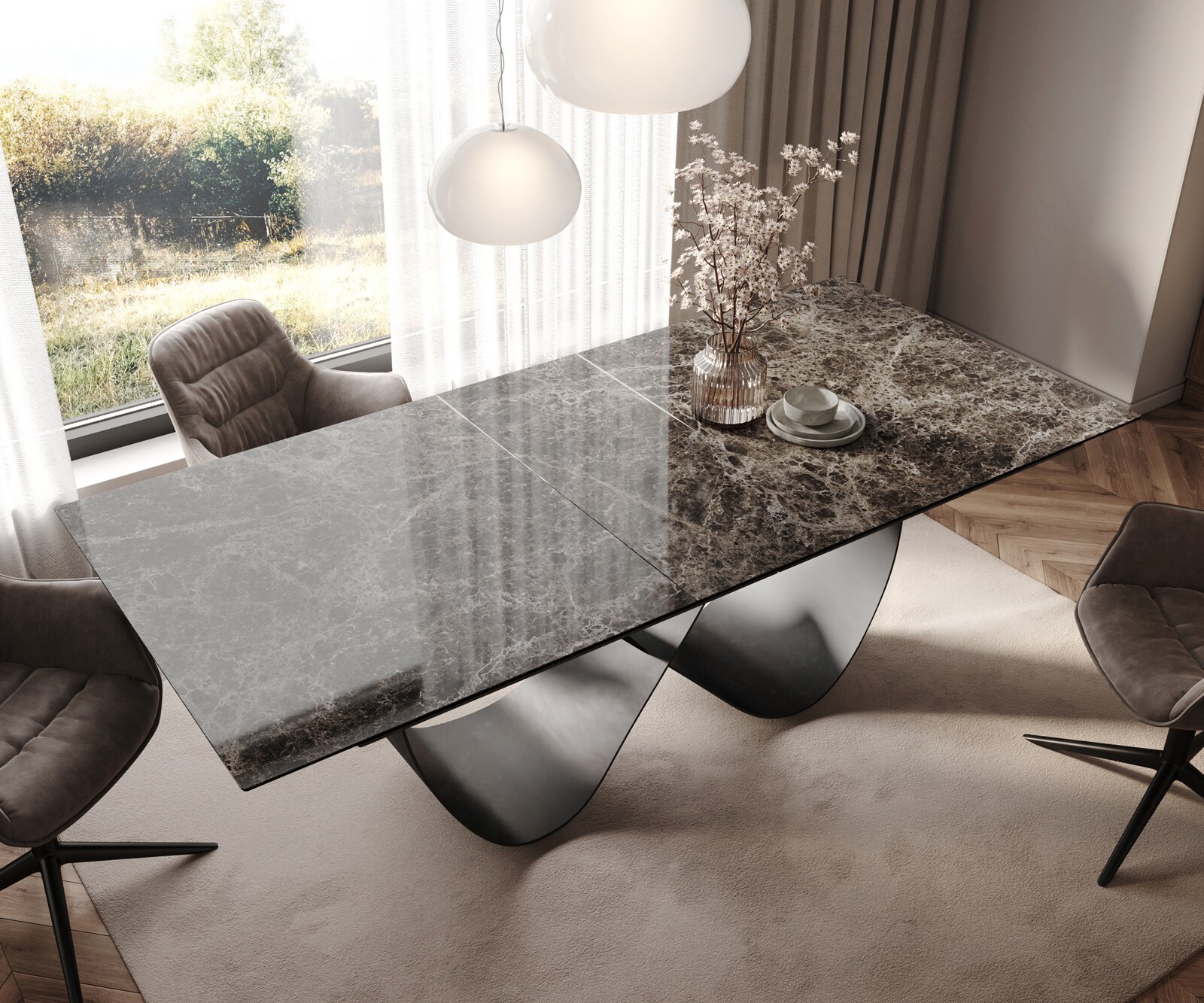 Трапезна маса Edge керамика разтегателна 3