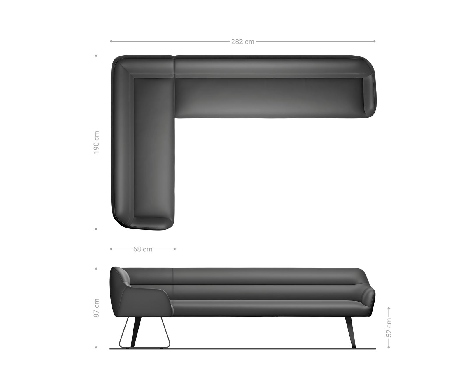 Тапицирана ъглова пейка Taya-Flex 285х190 см, Дясна, Плоска основа титан, Покет пружини, Дамаска Микрофибър, Винтидж Бежово 6