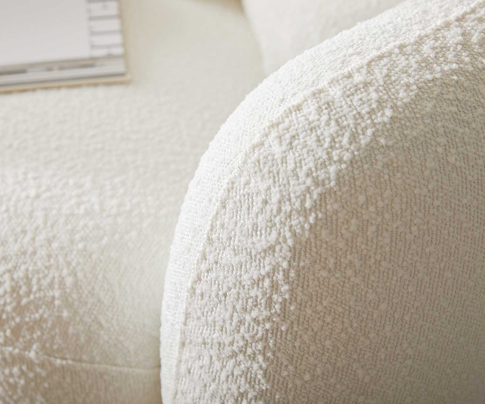 3-местен диван Larna 260x120 cm Bouclé кремаво-бяло 2 3-местен диван Larna 260x120 cm Bouclé кремаво-бяло 2