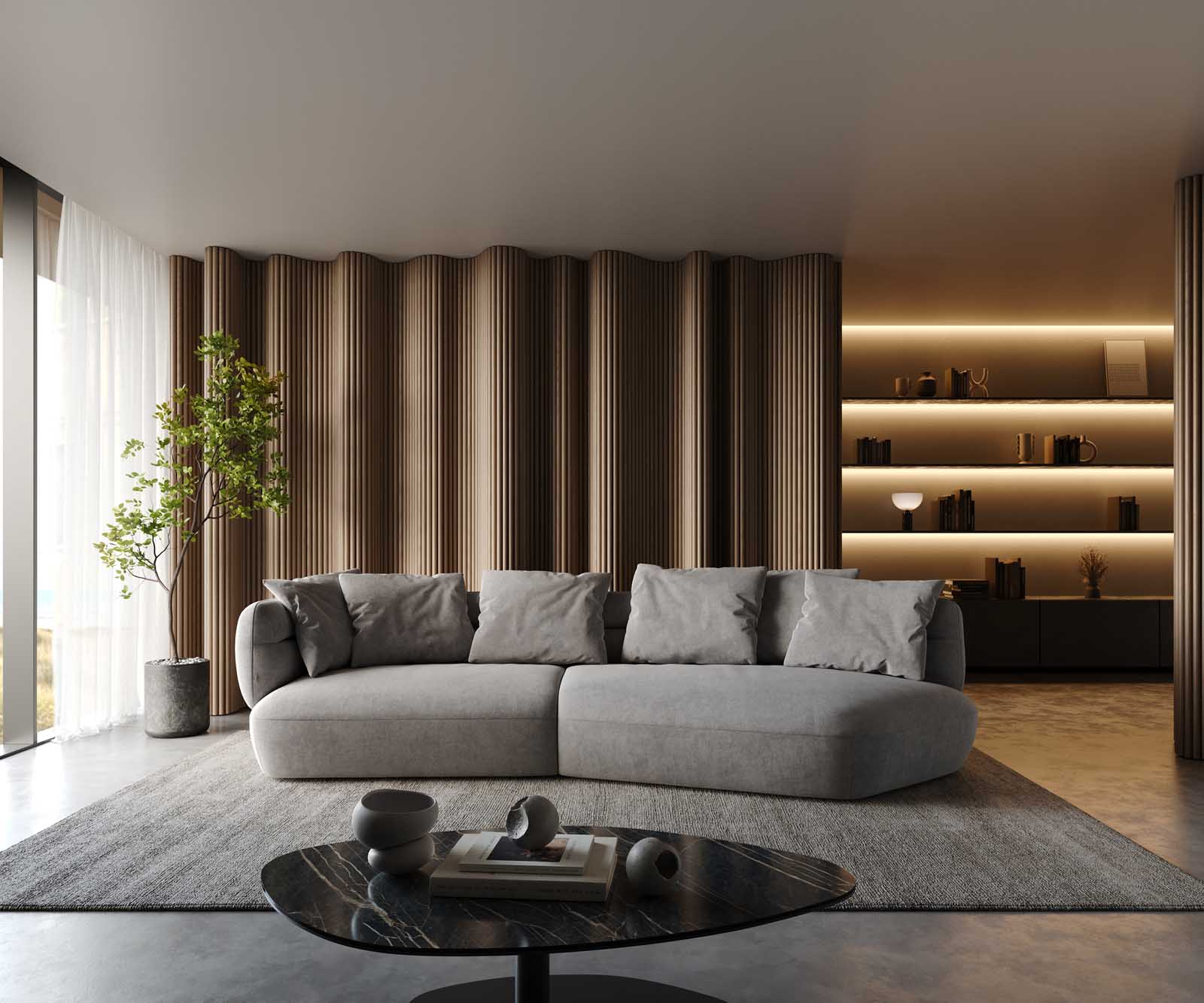 Диван Roya 320x140 cm микрофибър сив 1 Диван Roya 320x140 cm микрофибър сив 1