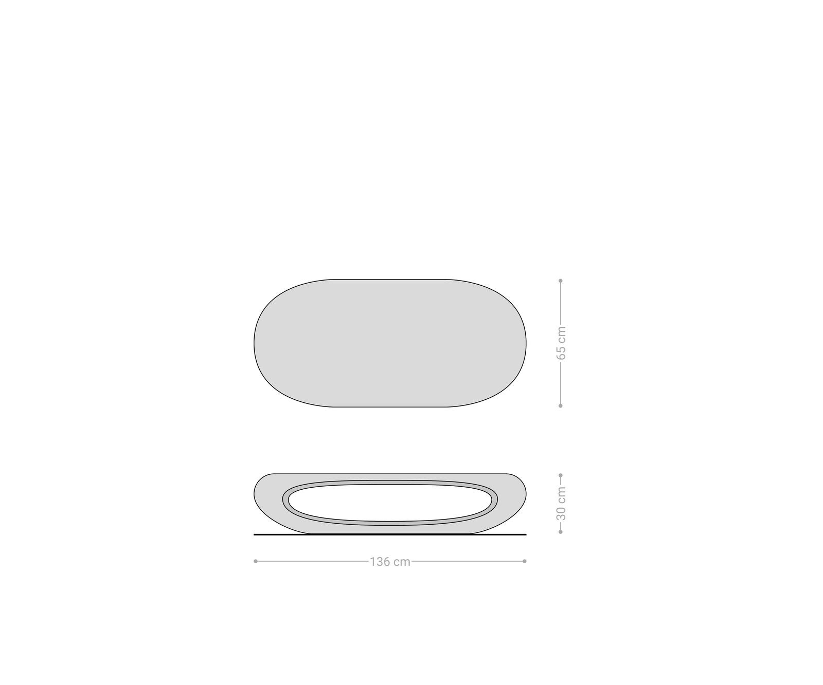 Масичка за кафе Sinor 140x65 cm сребрист металик 5