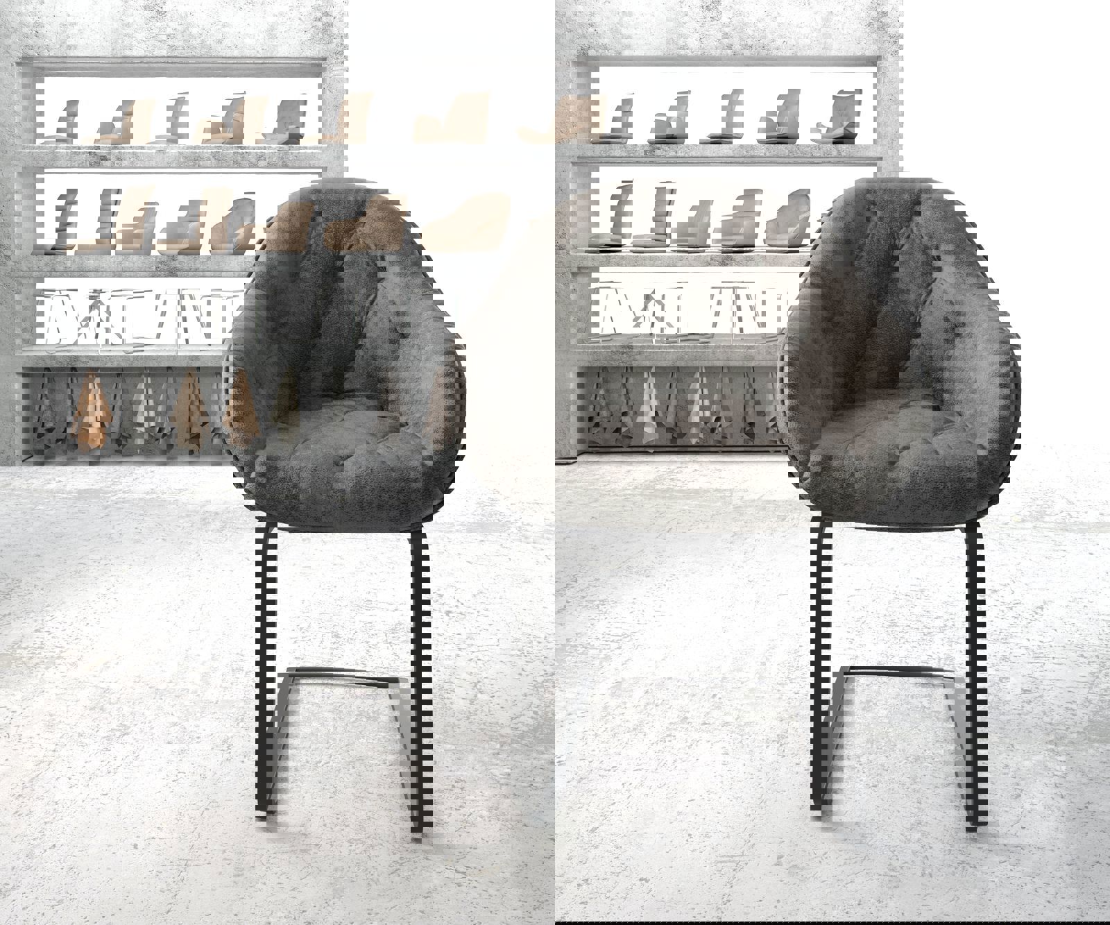 Люлеещ стол Сив Антик Конзолен крак плосък Черен Gaio-Flex 2