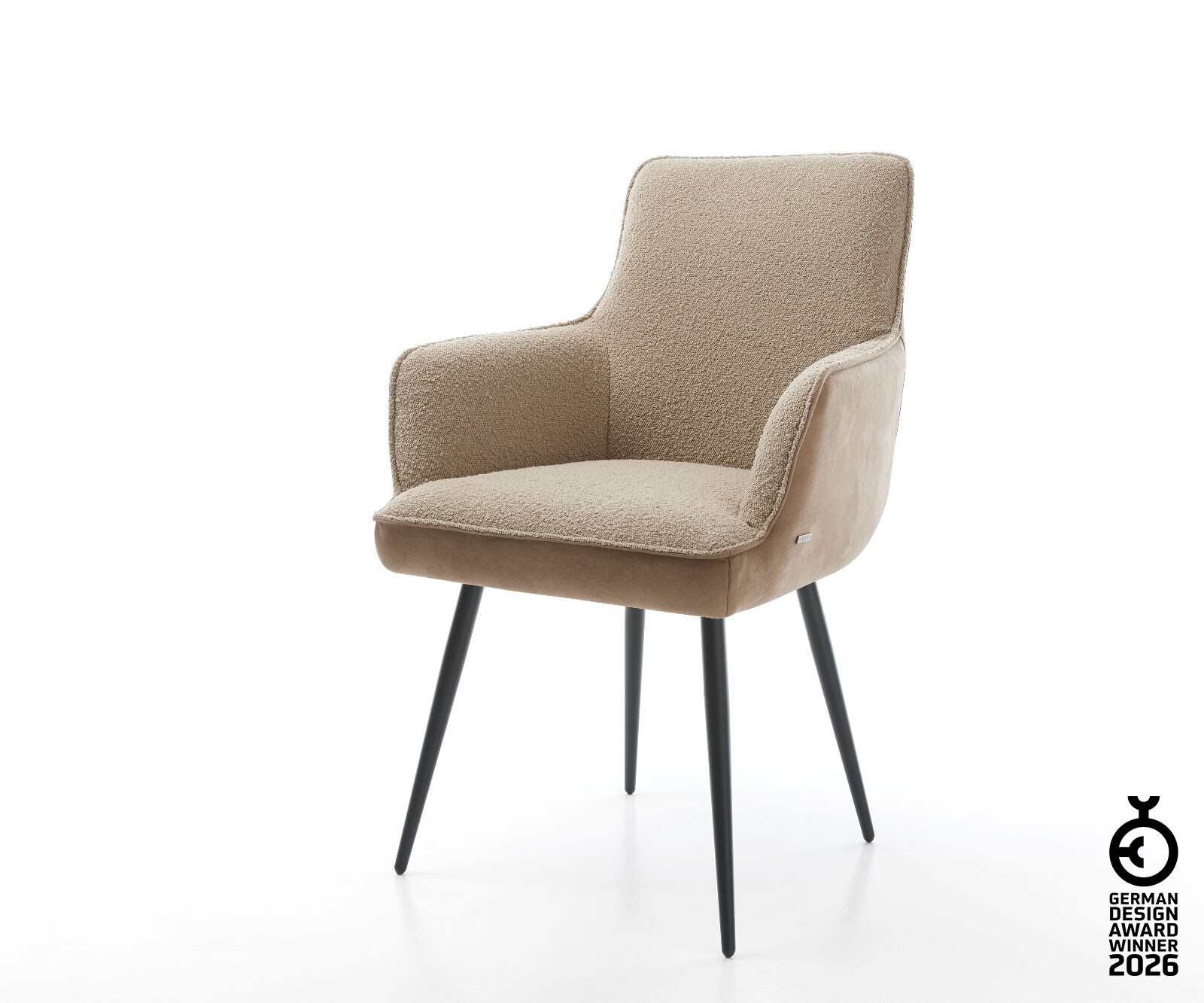 Стол Комбинация Дамаски Сиво-Кафяв 4-крака Прави Черни Покет пружина Heira-Flex