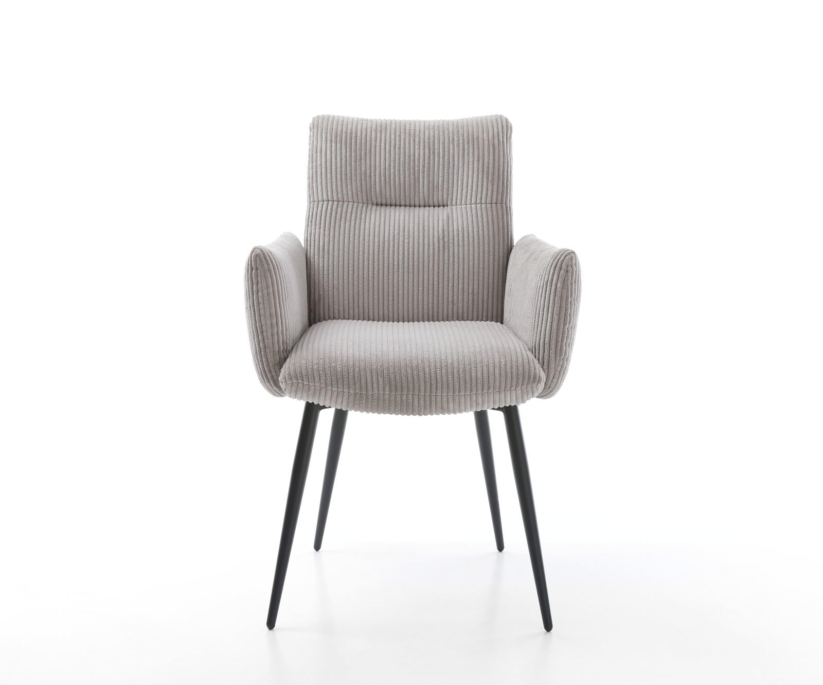 Стол Корд Сребристосив 4-крака Прави Черни Покет пружина Jova-Flex 2