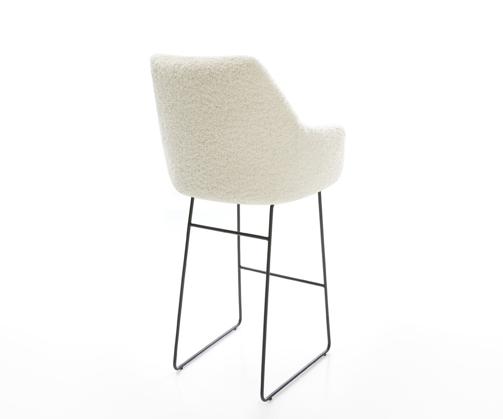 Бар стол Alja-Flex Teddy плат Бежово, Черна, метална основа шейна, Ядро от джобни пружини 4