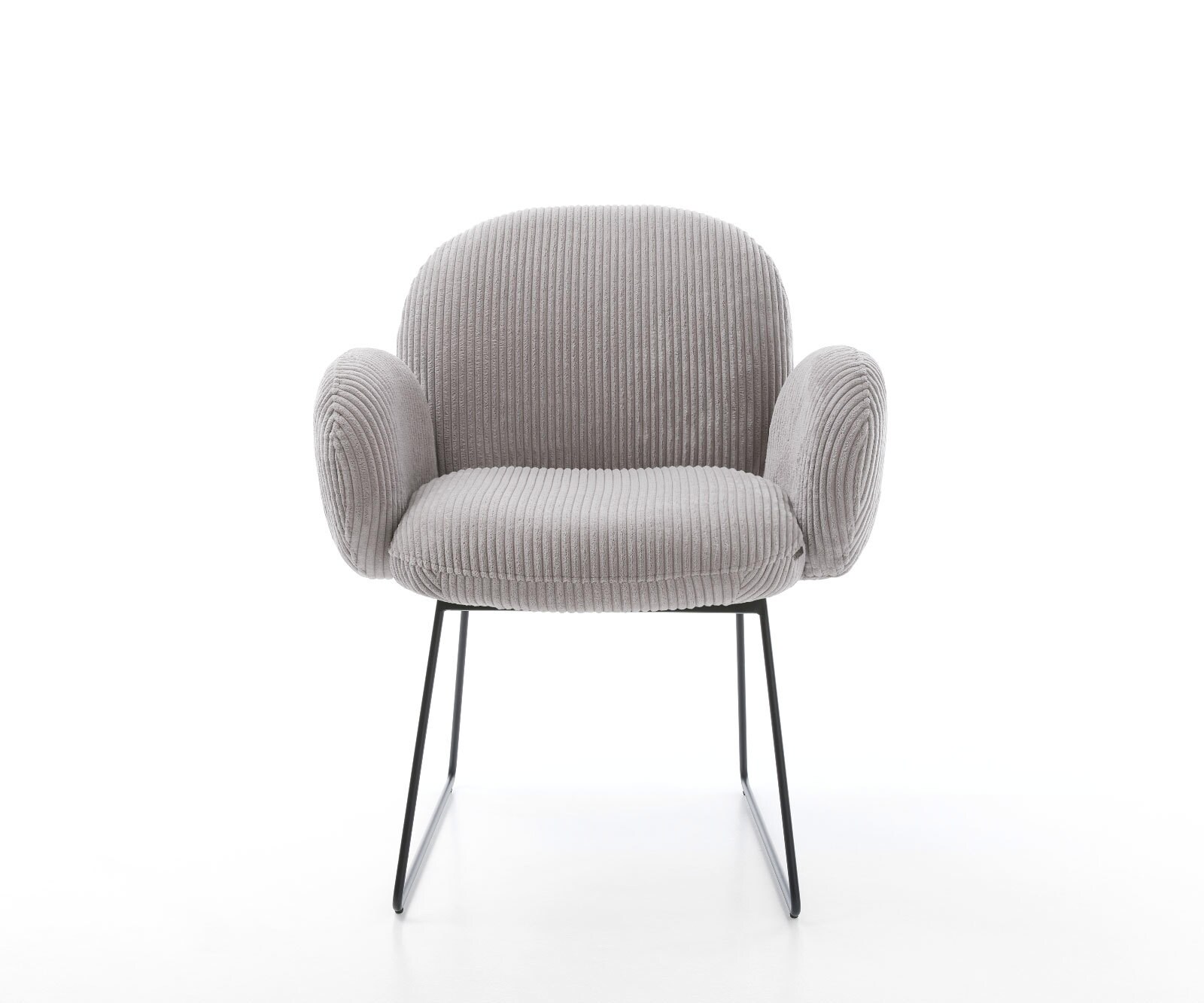 Стол Корд Сребристосив Извити крака Черни Покет пружина Nube-Flex 1