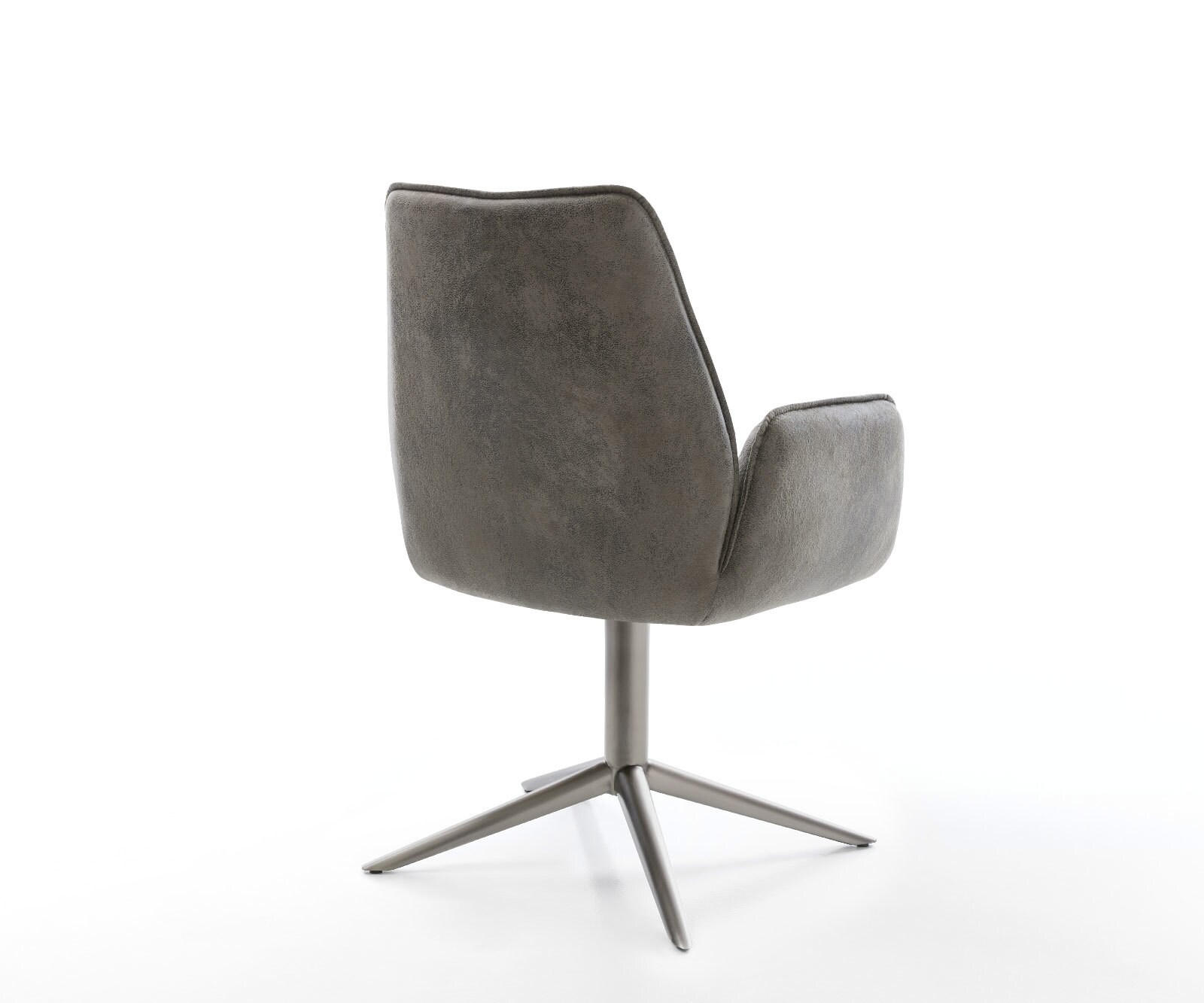 Въртящ се стол Zoa-Flex микрофибър сив антична основа графит 360° въртяща се люлееща се функция сърцевина от джобни пружини 5