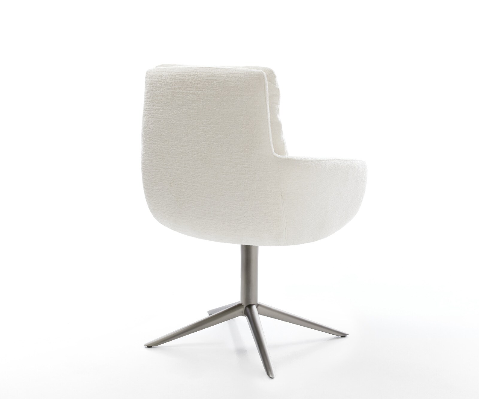 Въртящ се стол Abelia-Flex с подлакътници Bouclé Soft Beige Графитна основа Въртене на 360° Люлееща се функция 5