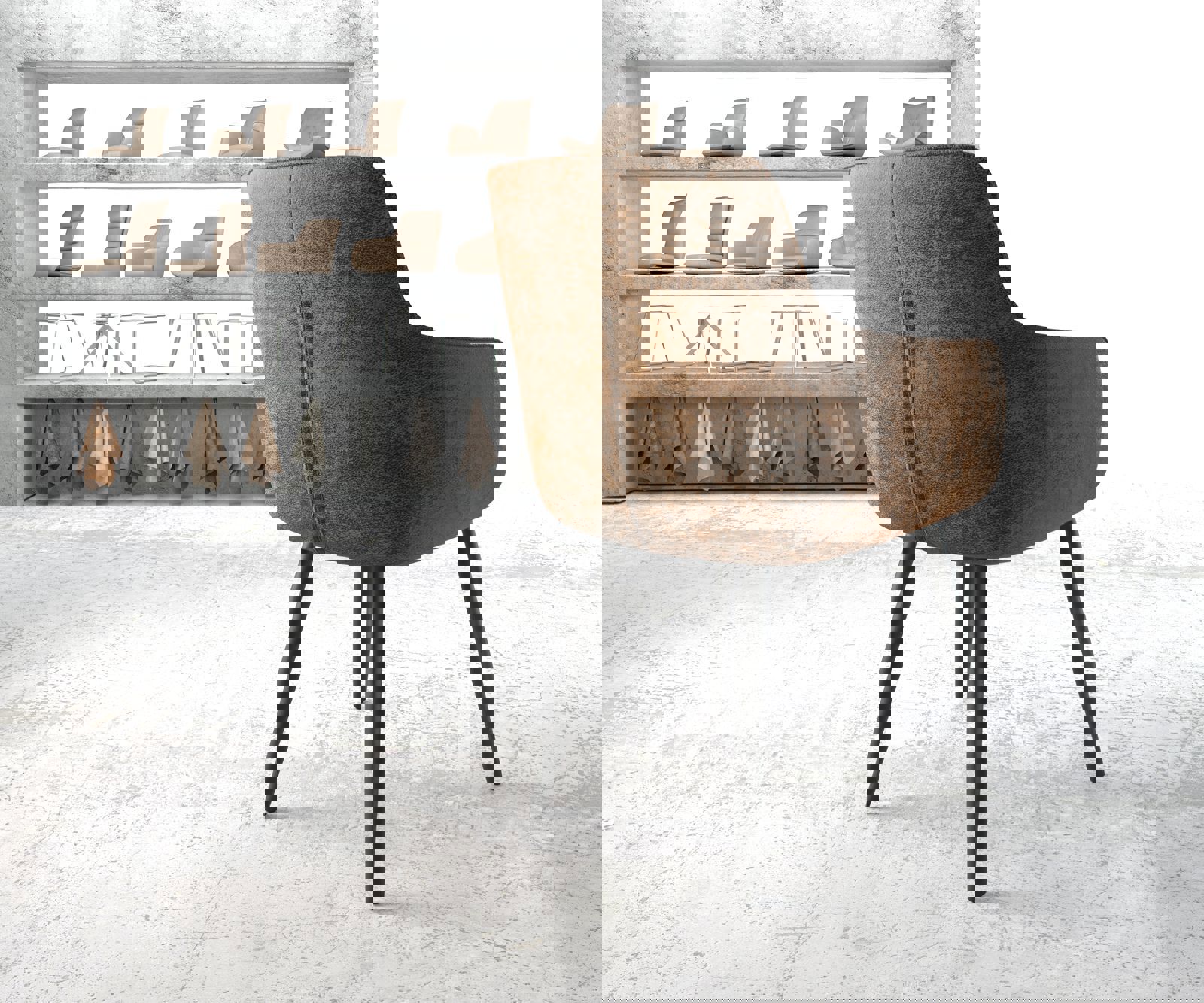 Фотьойл Pejo-Flex кафяв античен 4-основа конична черна 4