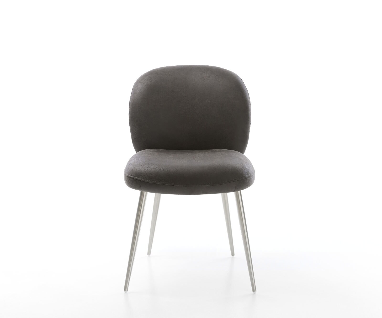 Трапезен стол Антрацит Винтидж 4 крака конични Неръждаема стомана Покет пружина Nube-Flex 2