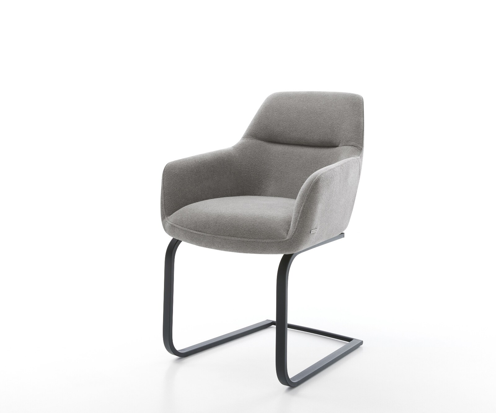 Стол с конзола Pejo-Flex Текстурирана тъкан Soft Grey Стол с конзола плосък Black Ядро от джобни пружини 1