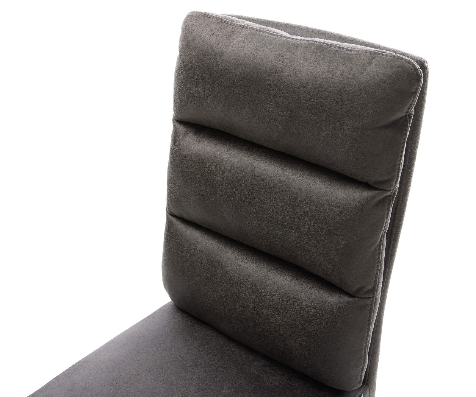 Въртящ се стол Pela-Flex микрофибър антрацит винтидж Кръстосана рамка широка неръждаема стомана 360° въртене Функция люлеене Ядро от джобни пружини 3