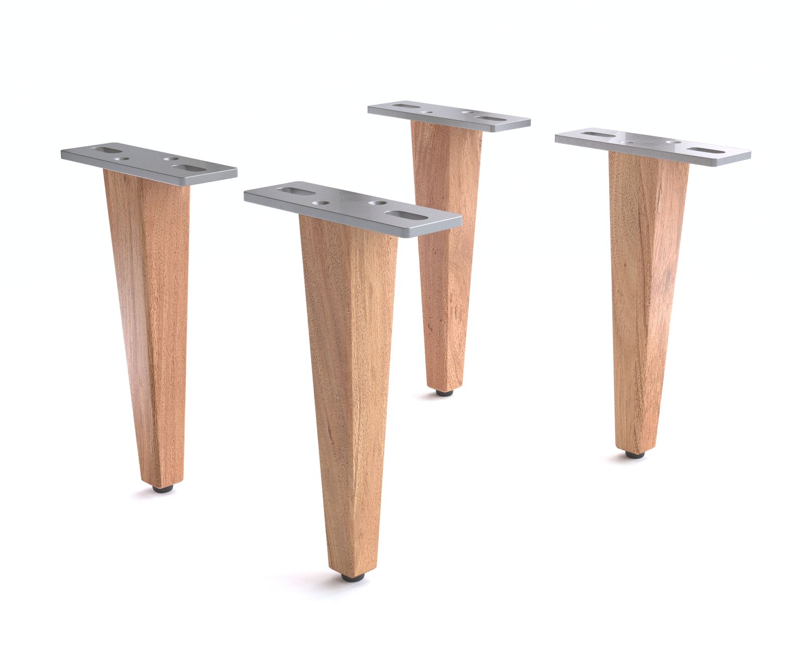 Дървена основа квадрат 20 см акация естествена (комплект от 4)