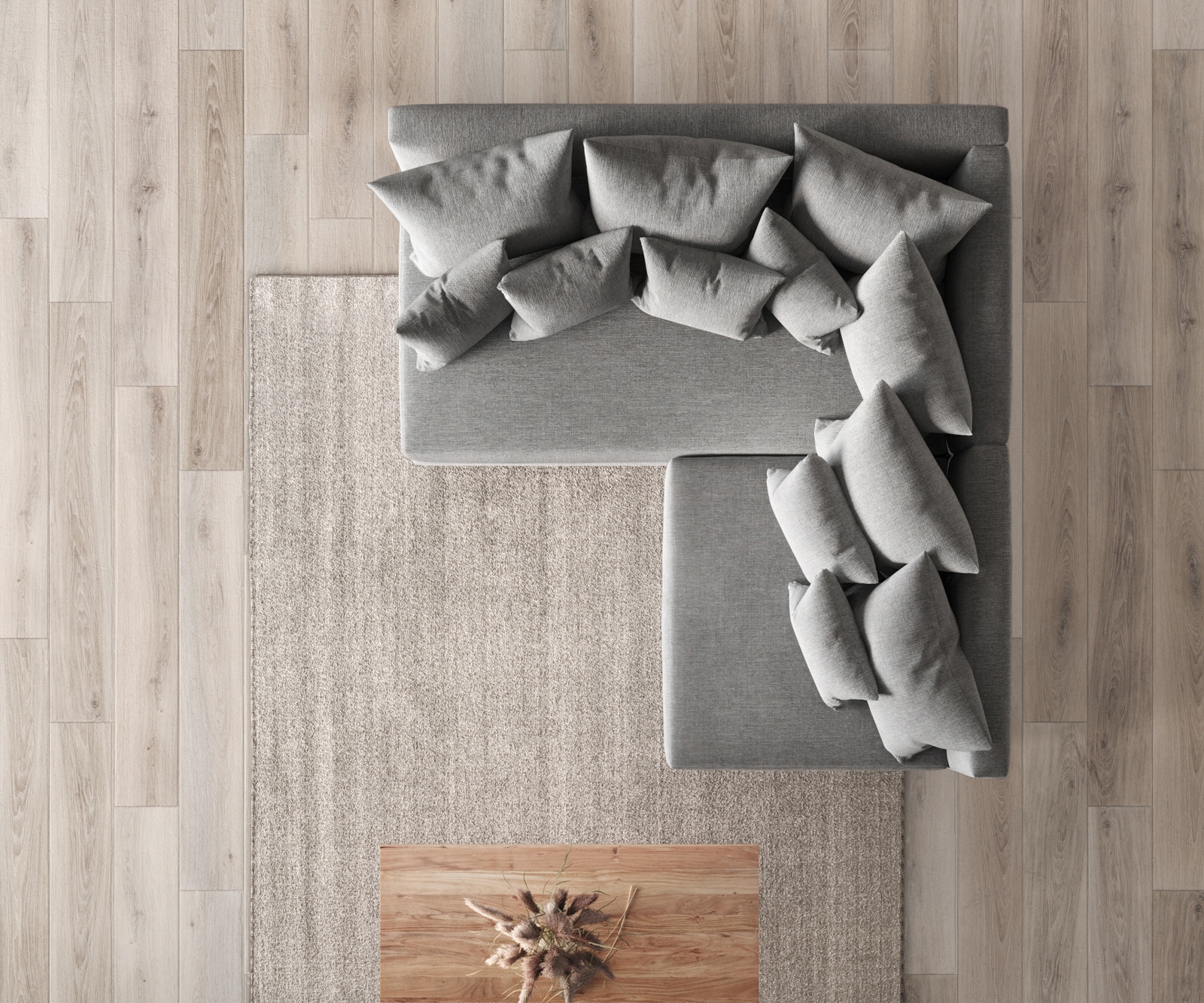 Ъглов диван Кафяв античен вид модулна лежанка дясна Clovis 4 Ъглов диван Кафяв античен вид модулна лежанка дясна Clovis 4