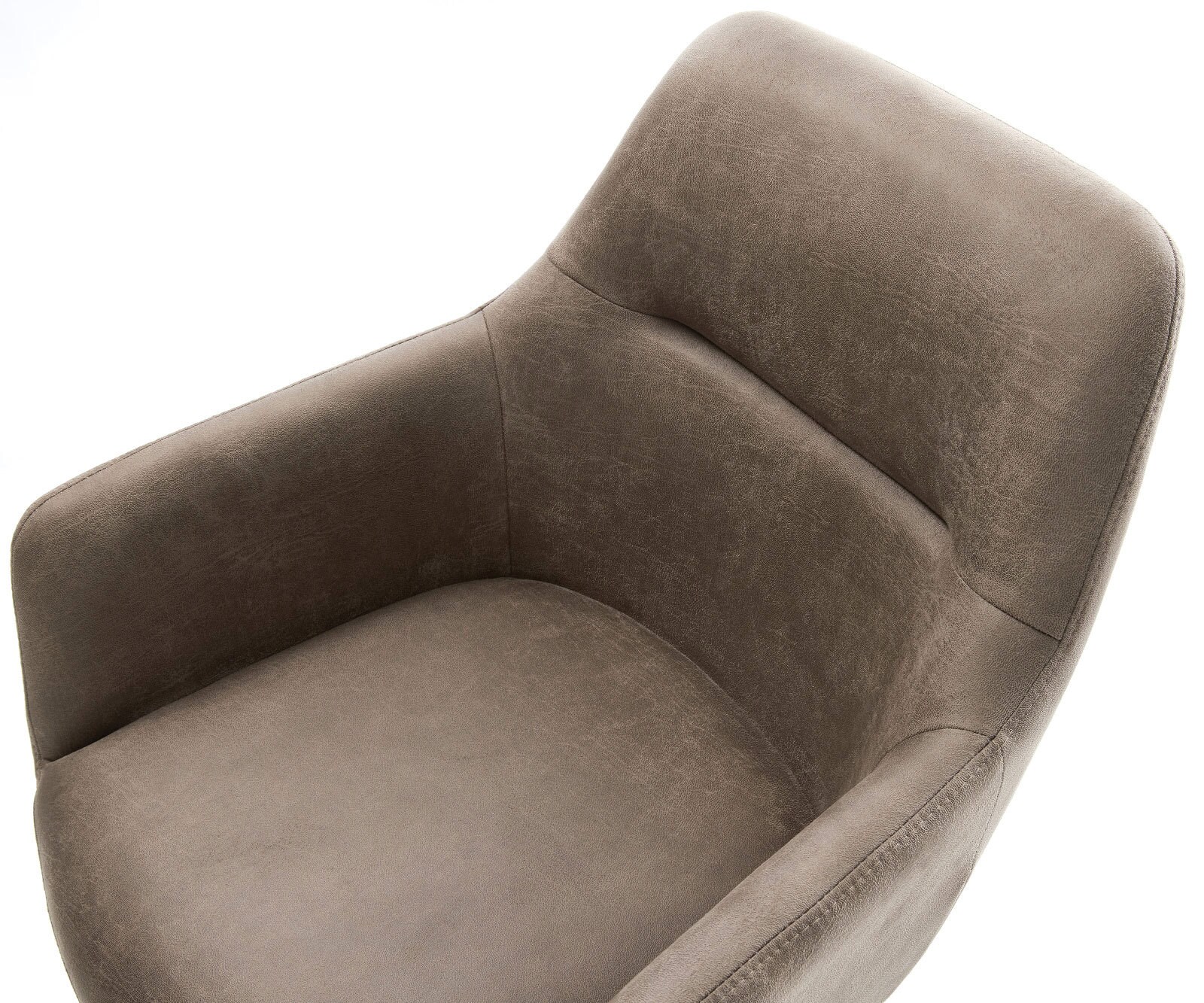 Въртящ се стол Pejo-Flex микрофибър сив винтидж Кръстосана рамка широка черна 360° въртене Функция люлеене Ядро от джобни пружини 3