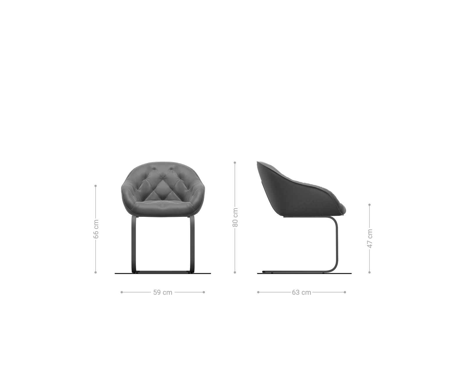 Конзолен стол Gaio-Flex Bouclé Soft Beige Конзолен стол flat Graphite 6