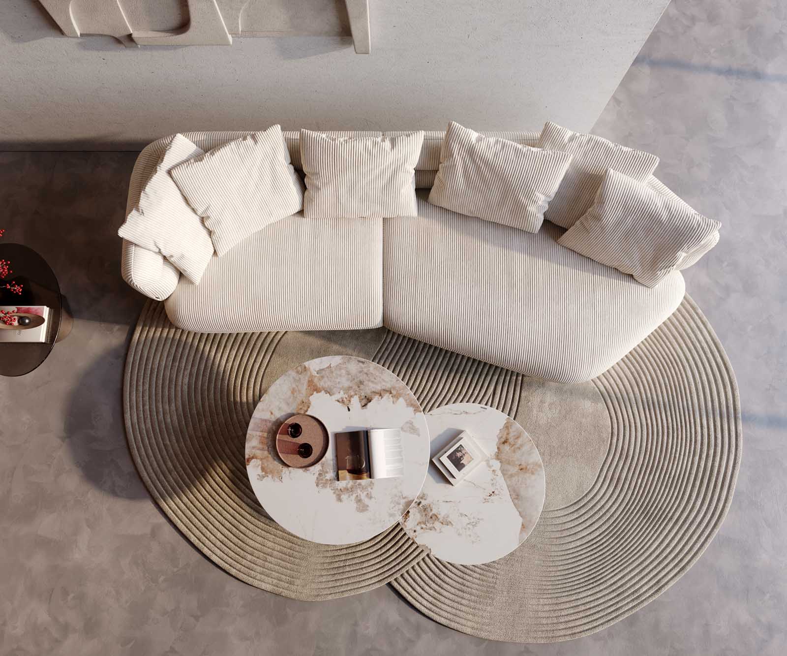 Диван Roya 320x140 cm Cord Бежов 3 Диван Roya 320x140 cm Cord Бежов 3