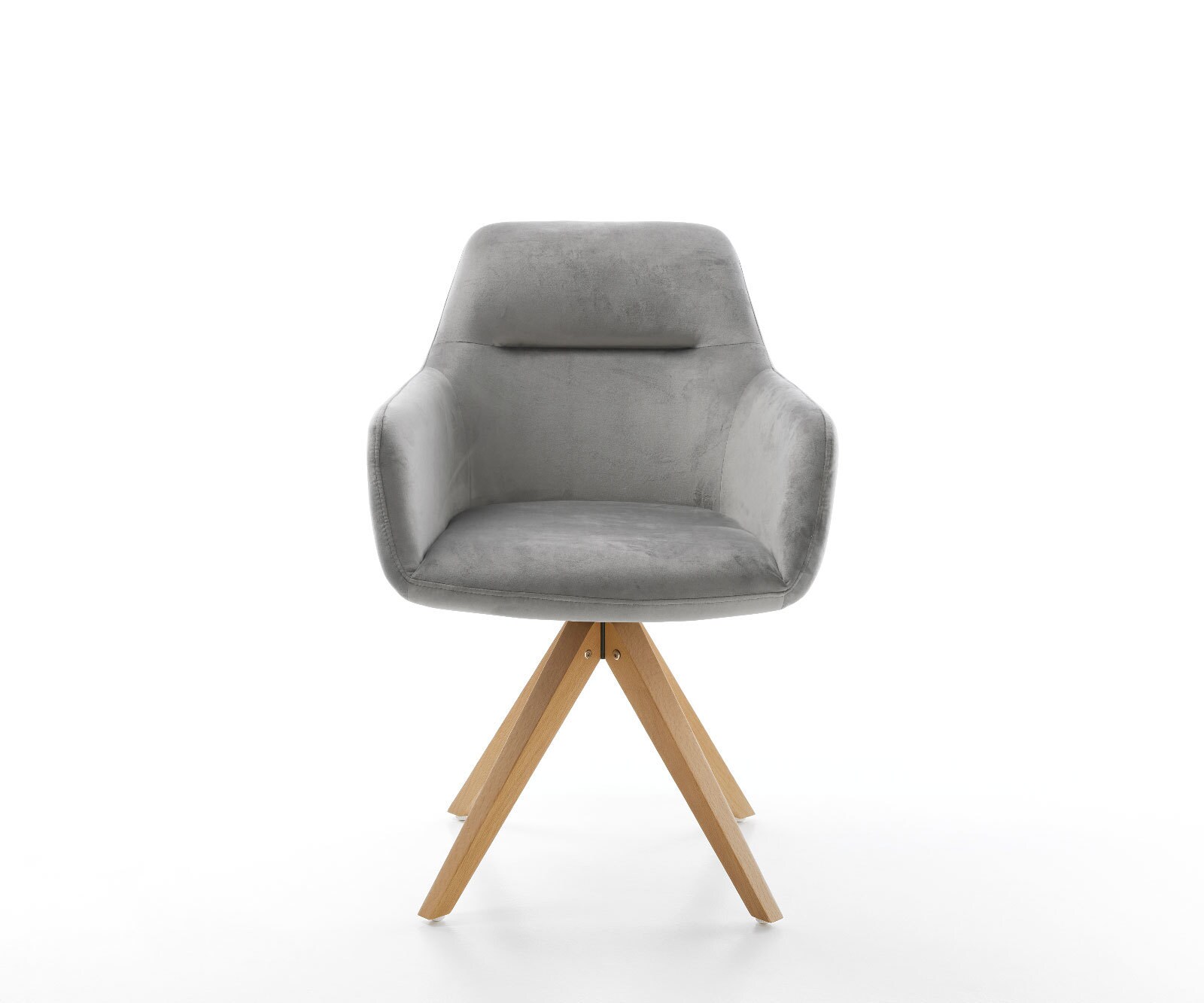 Врътящ се стол Кадифе Сив Дървена рамка  180° въртящ се Pejo-Flex 1 Врътящ се стол Кадифе Сив Дървена рамка  180° въртящ се Pejo-Flex 1