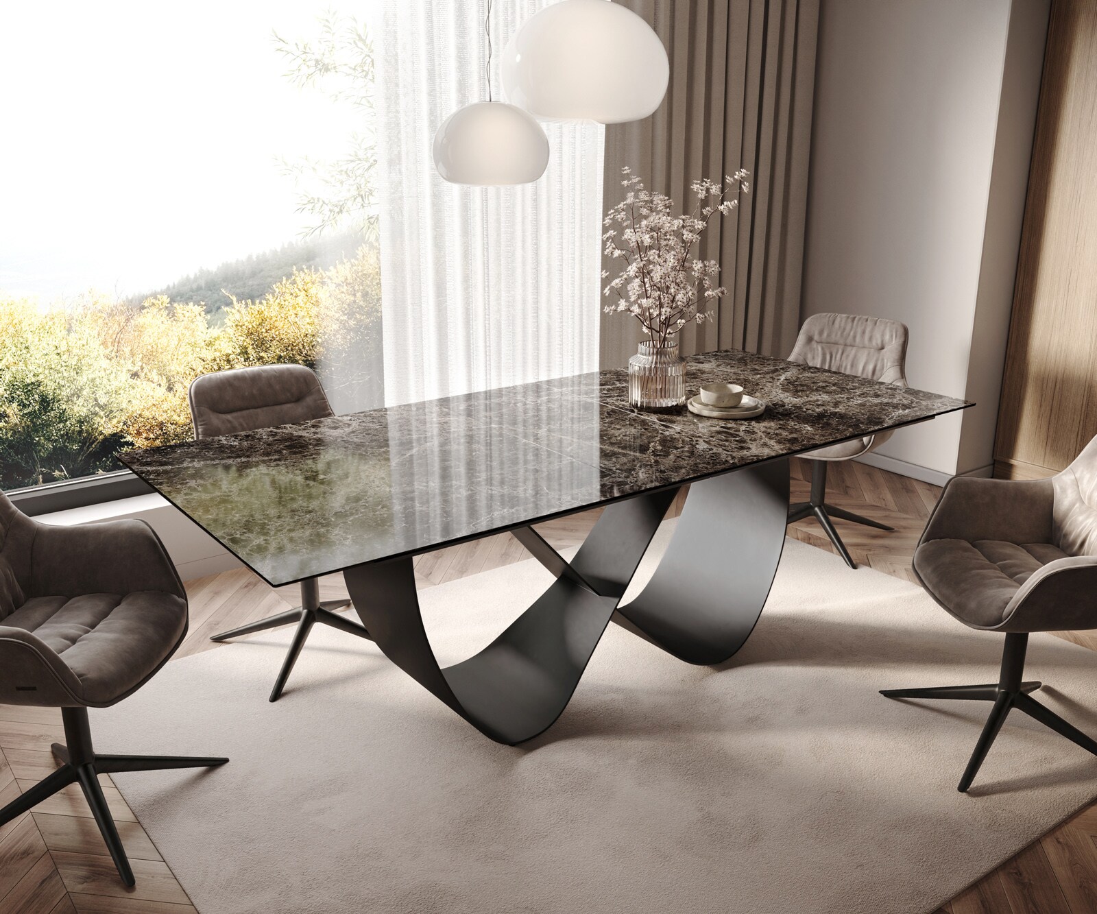 Трапезна маса Edge керамика разтегателна