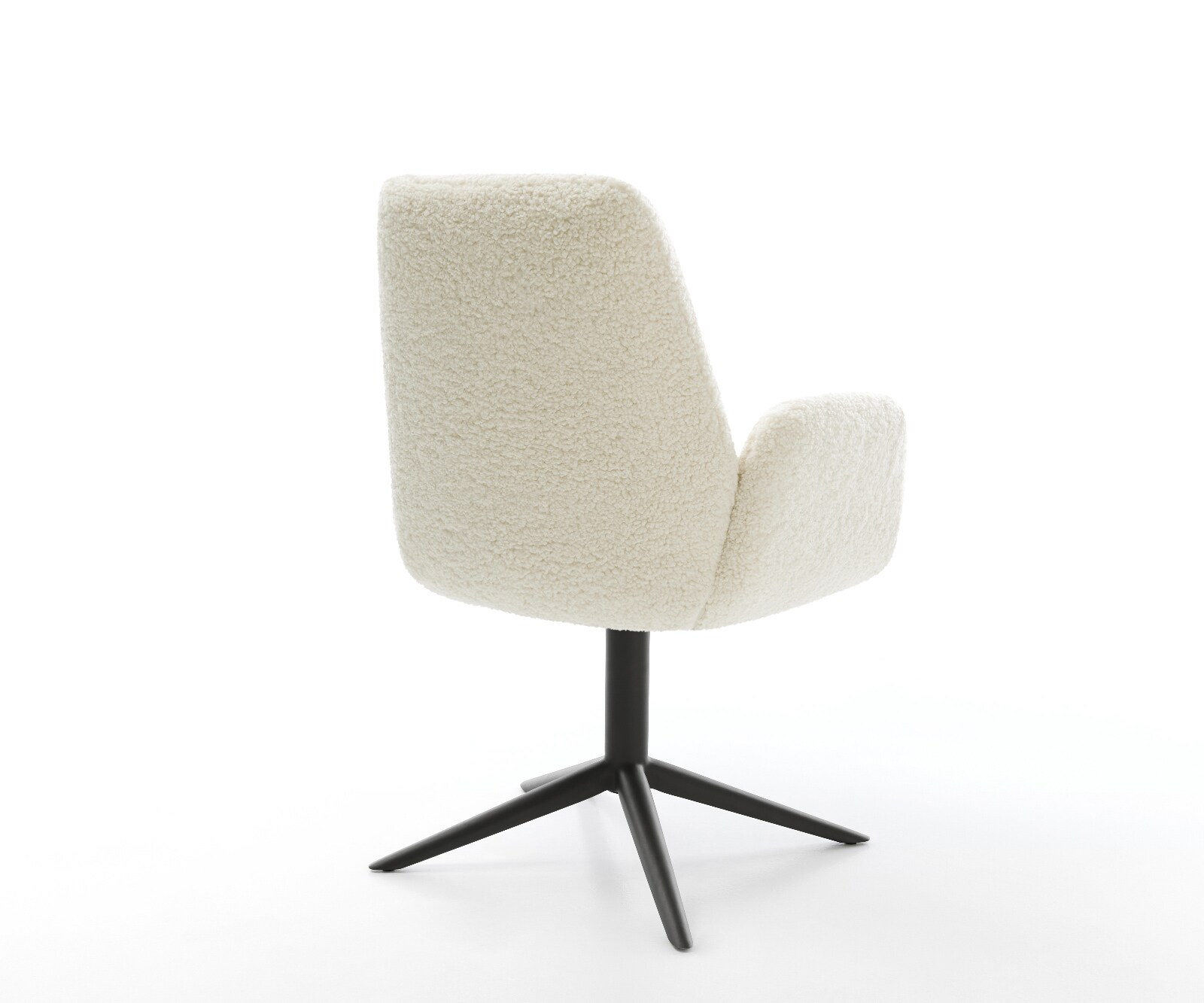 Въртящ се стол Zoa-Flex Teddy тъкан Бежова База черна Въртене на 360° Люлееща се функция Ядро от джобни пружини 3