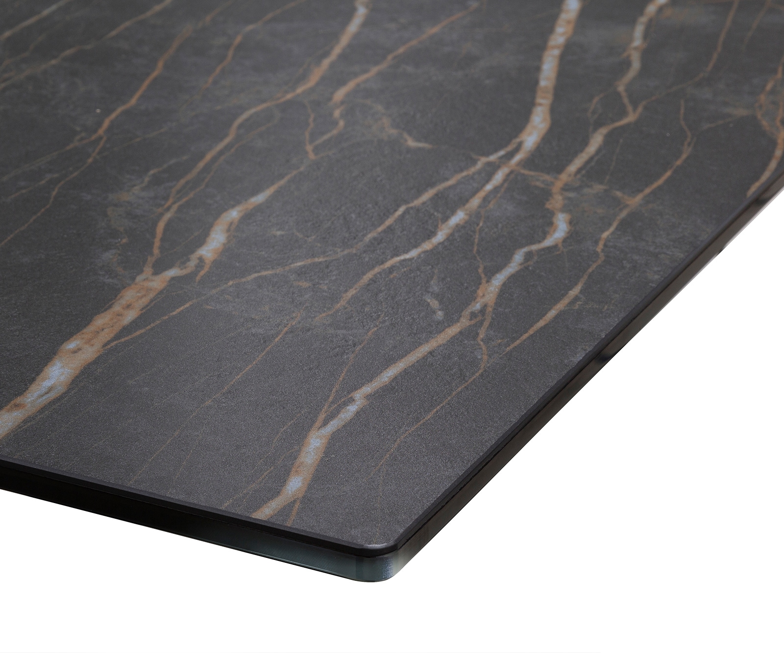 Маса 200x100cm Keramik Laminam®Noir Desir Кафяв Spider плоска стомана Неръждаема стомана Edge 4 Маса 200x100cm Keramik Laminam®Noir Desir Кафяв Spider плоска стомана Неръждаема стомана Edge 4