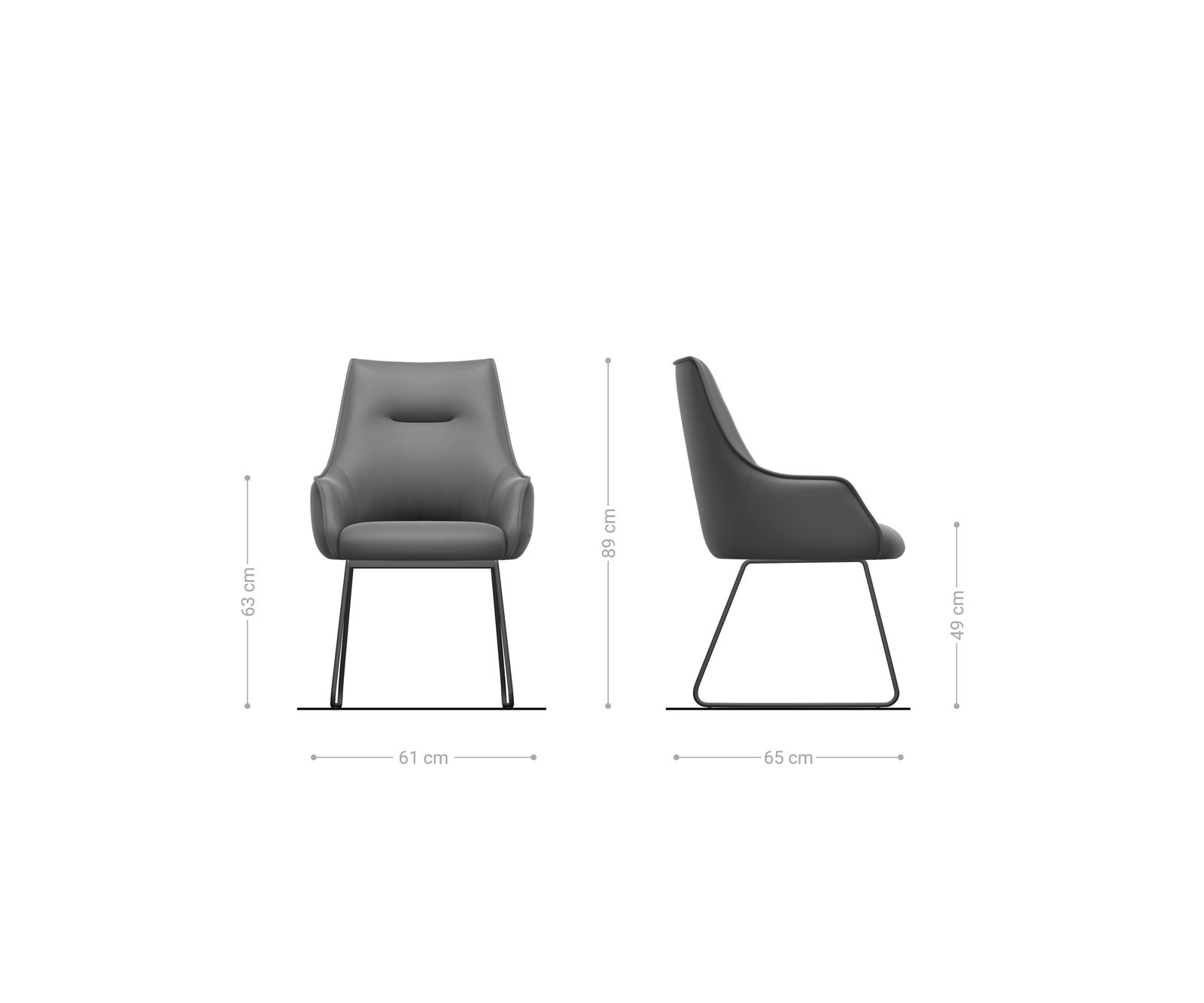 Стол за хранене Alja-Flex с подлакътници плюшена кремаво-бяла основа с черни джобни пружини 6