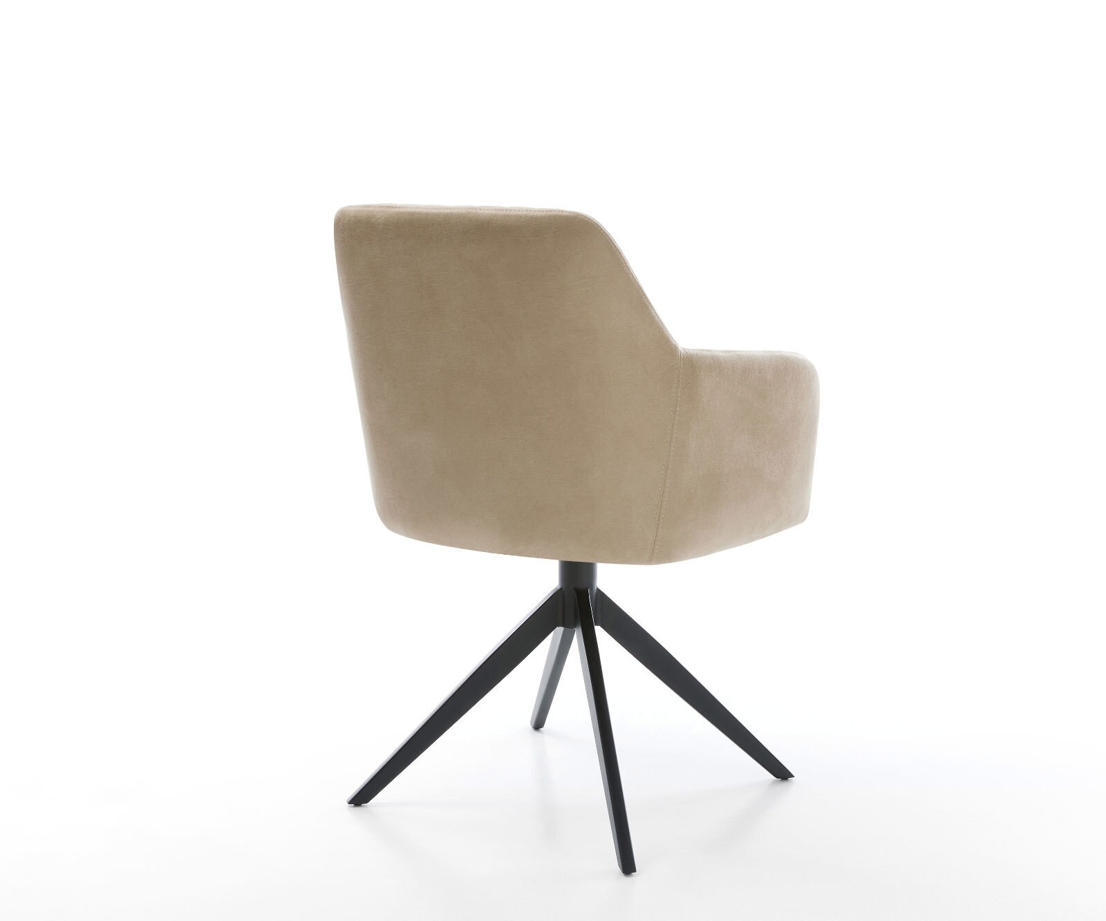 Въртящ се стол Greg-Flex Микрофибър Бежово Vintage Кръстосана рамка широка Черно 360° въртене Люлееща се функция Ядро от джобни пружини 4