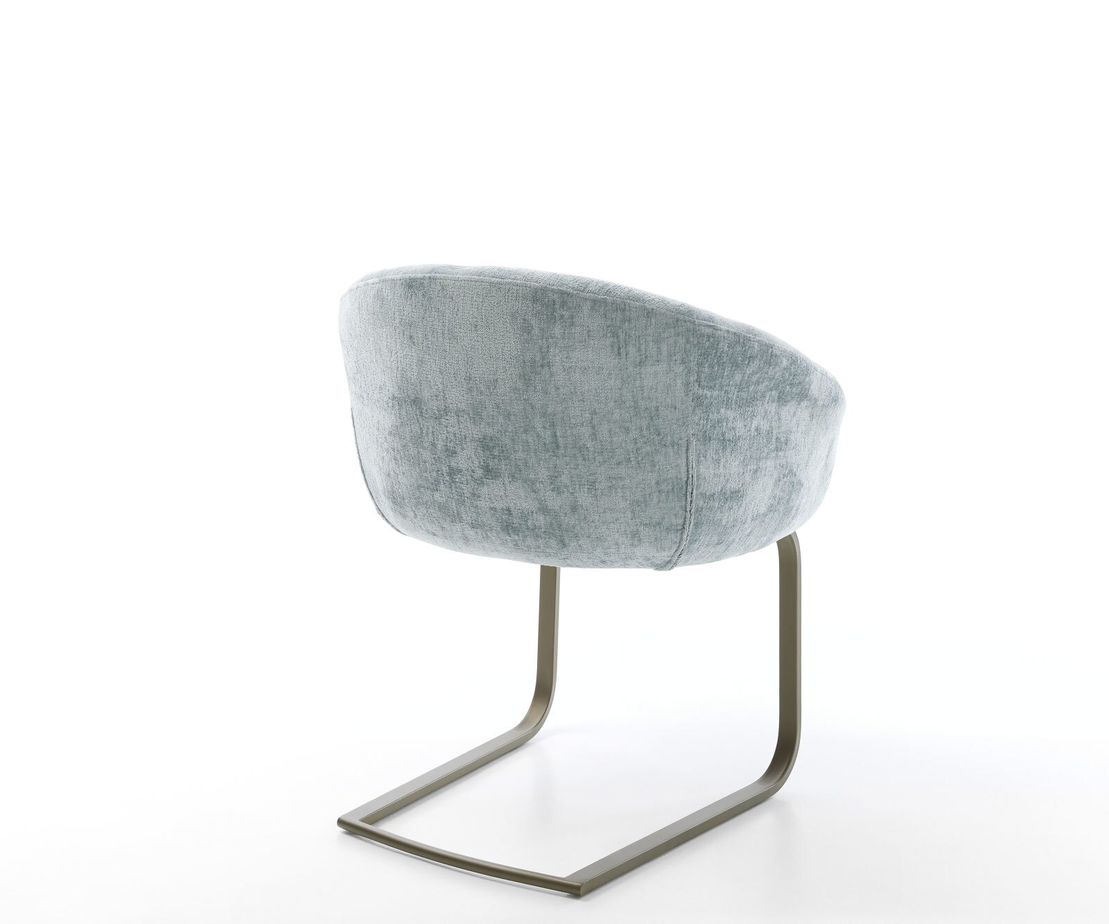 Люлеещ стол с подлакътници Шенил Пастелено син Конзолен крак плосък  Титан Покет пружина Vinka-Flex 5