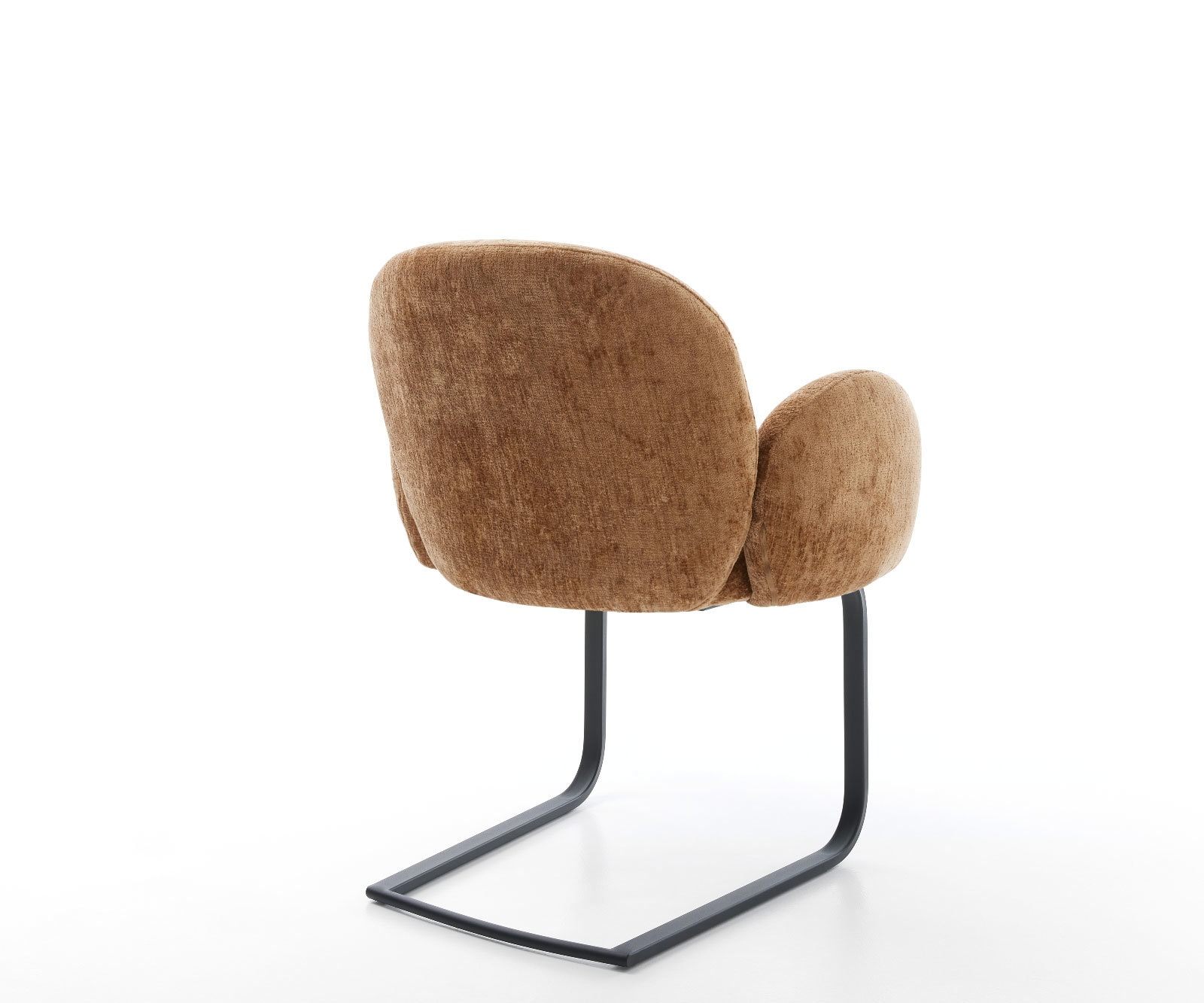 Люлеещ стол с подлакътници Шенил Ръжда Конзолен крак плосък Черен Покет пружина Nube-Flex 5