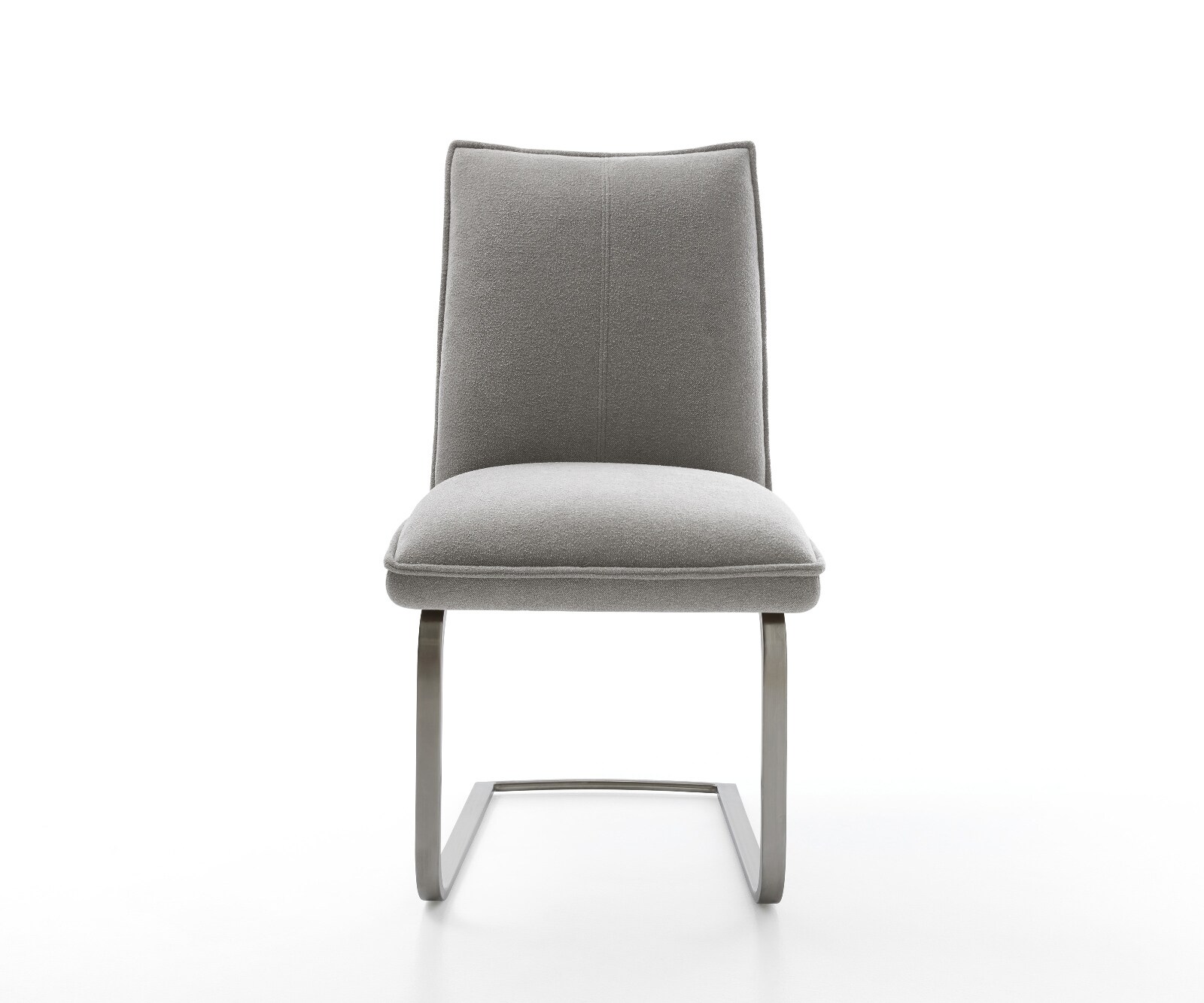 Конзолен стол Lelio-Flex текстурирана тъкан меко сиво конзолен стол плосък графит джоб пружина сърцевина 2