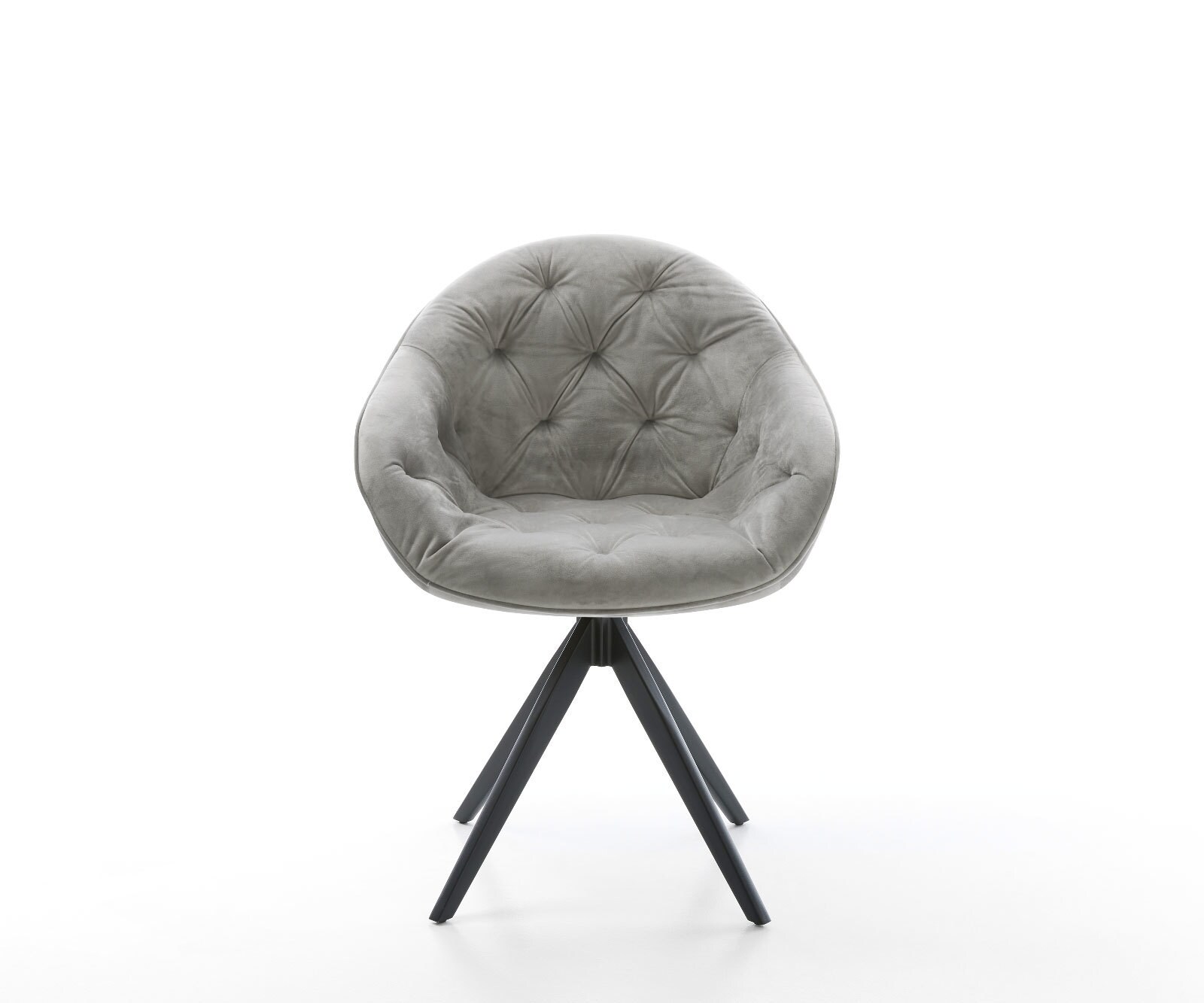 Врътящ се стол Кадифе Сив Конус крак  Черен 180° въртящ се Gaio-Flex 1 Врътящ се стол Кадифе Сив Конус крак  Черен 180° въртящ се Gaio-Flex 1