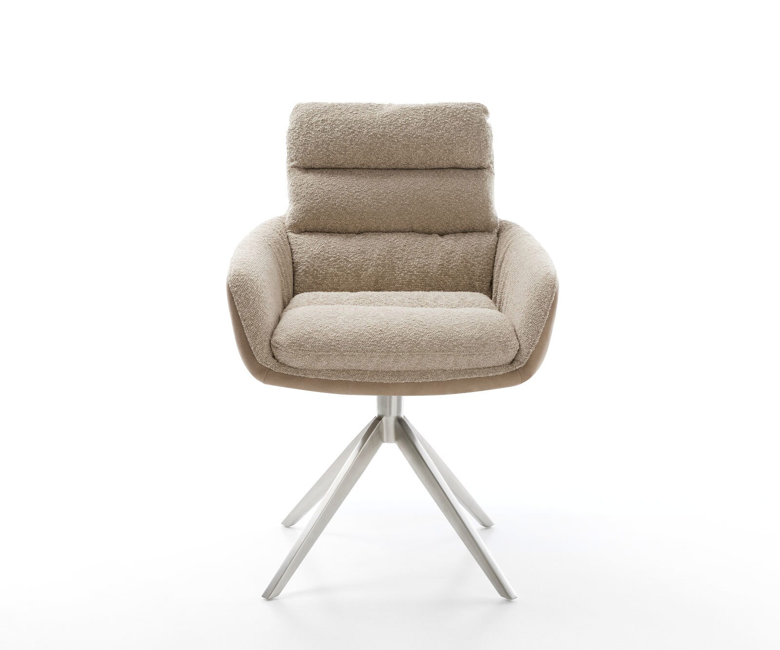 Въртящ се стол Abelia-Flex с подлакътници материал микс кал кръстосана рамка широка неръждаема стомана 360° въртене 2