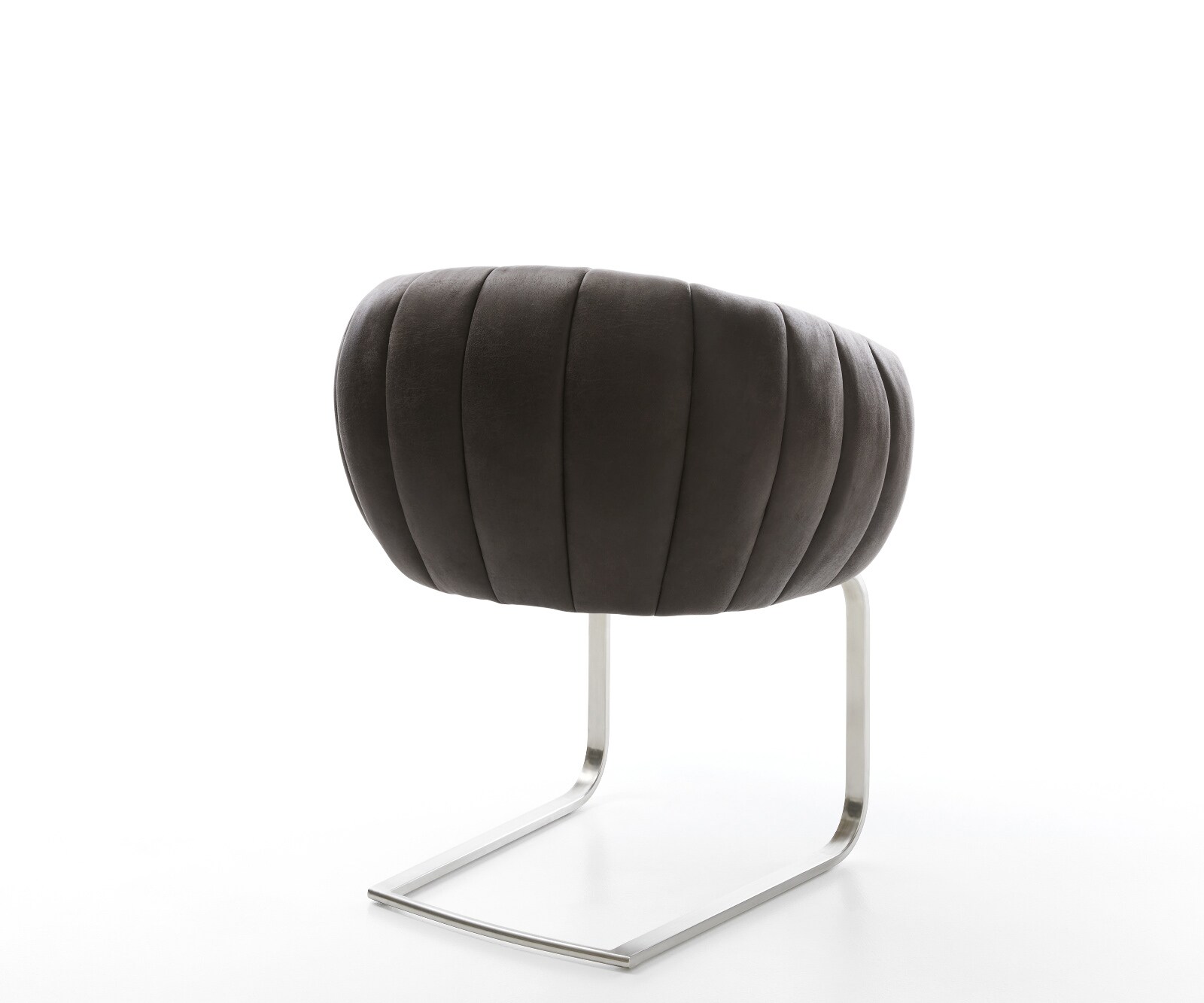 Конзолен стол Jada-Flex микрофибър антрацит винтидж конзолен стол плосък неръждаема стомана джоб пружина сърцевина 4