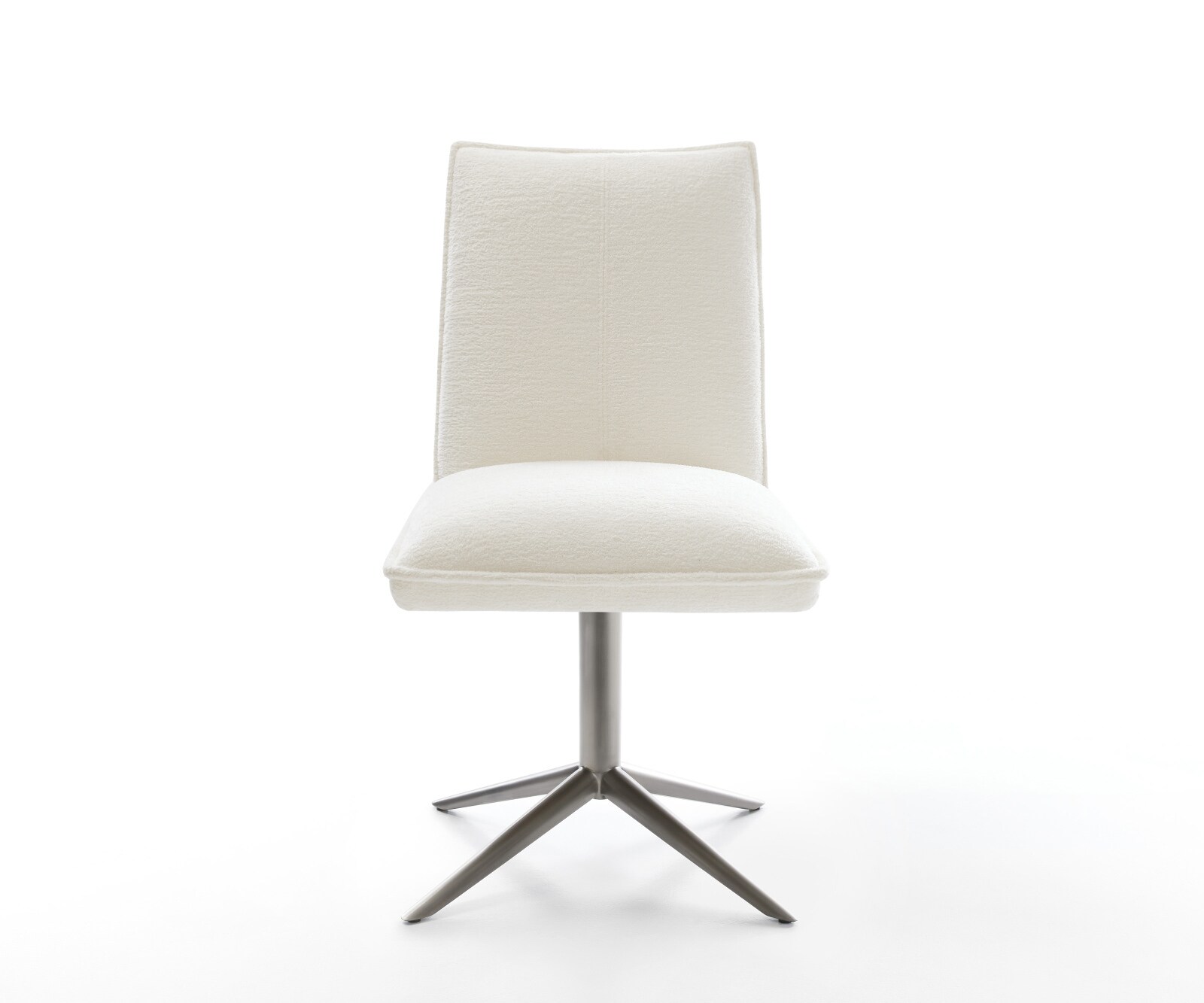 Въртящ се стол Lelio-Flex Bouclé Soft Beige Графитна основа Въртене на 360° Люлееща се функция Ядро от джобни пружини 2