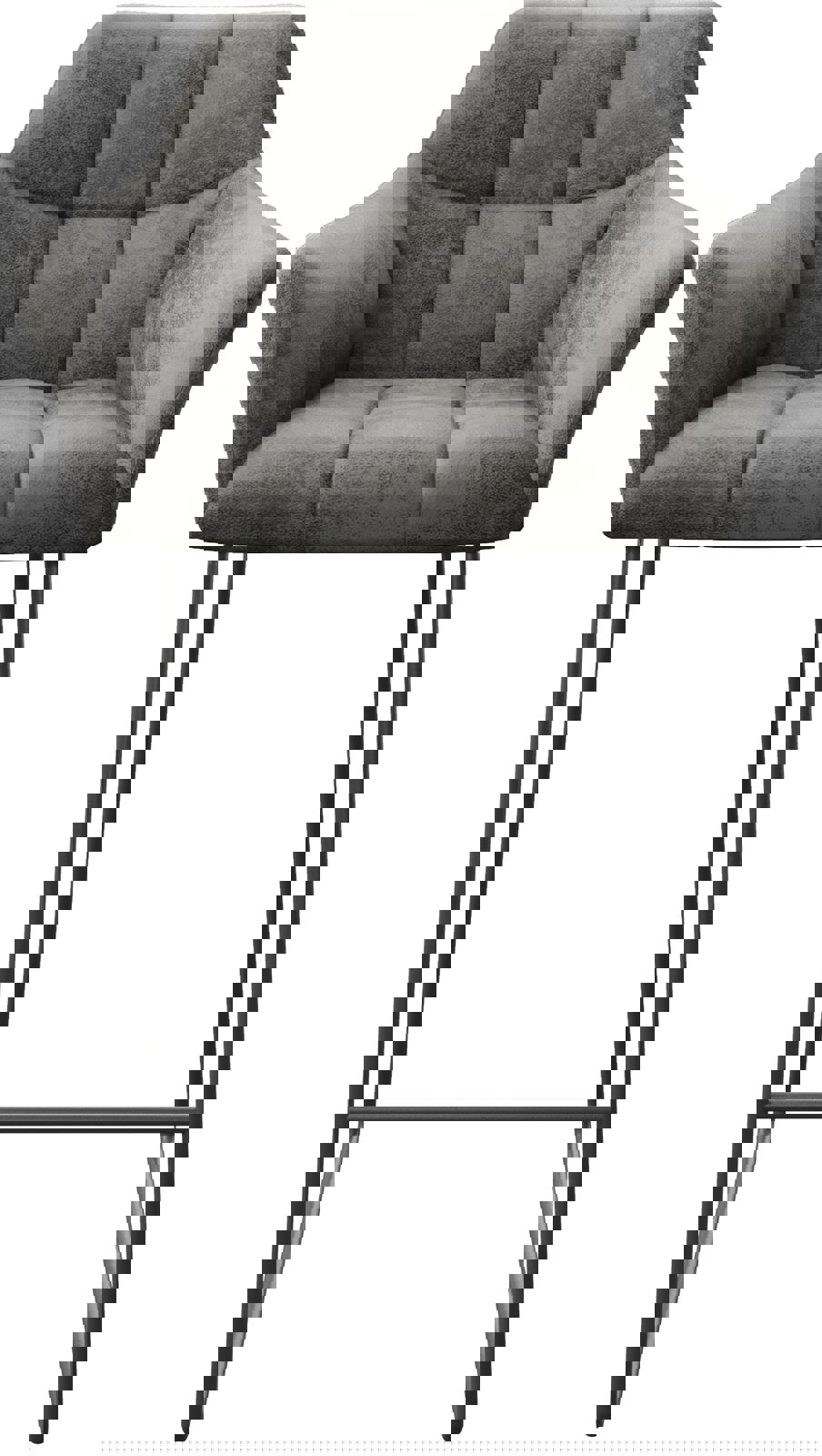 Бар стол Винтидж Сив Извити крака Метал Yulo-Flex 3