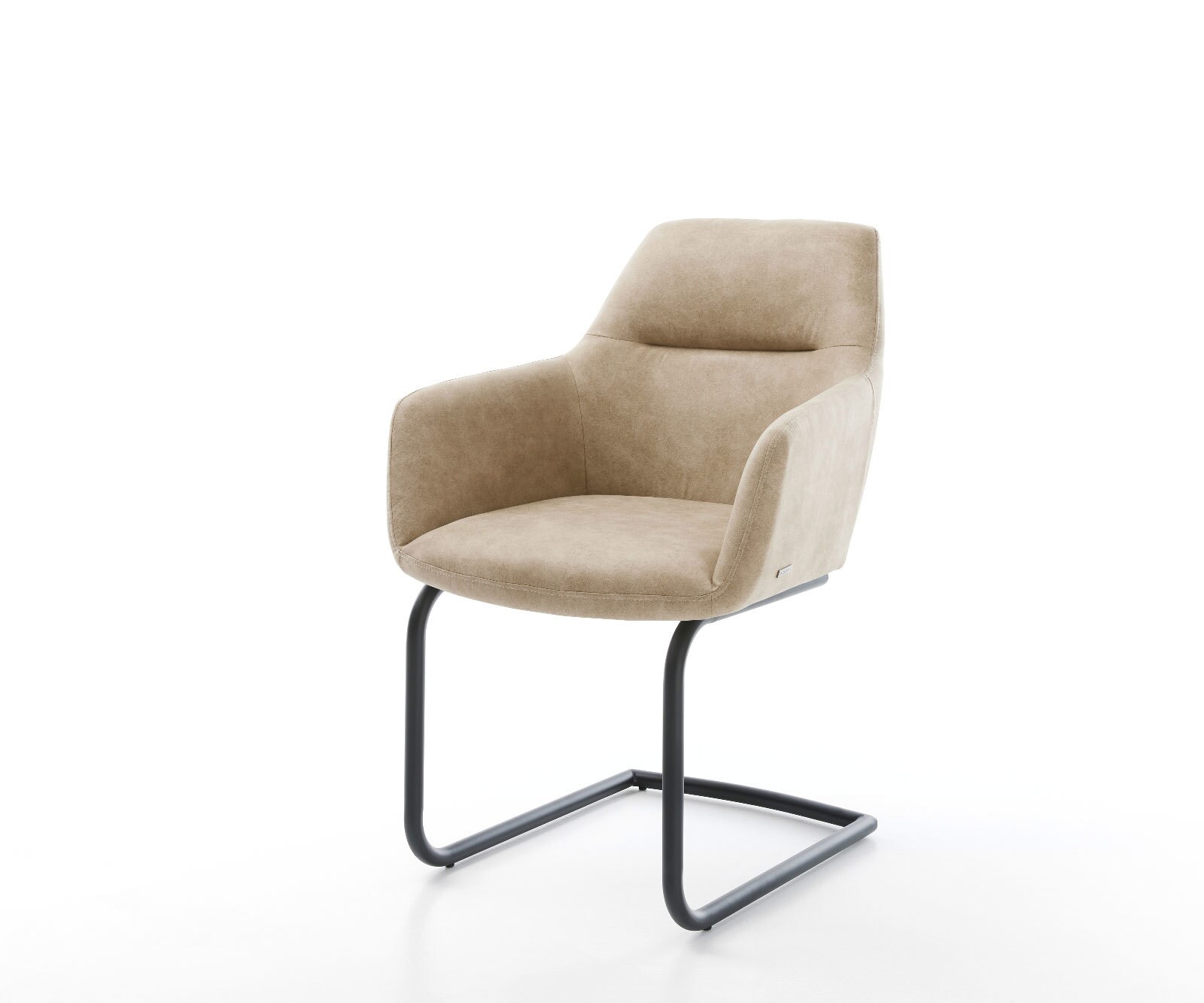 Люлеещ стол Бежов Винтидж Конзолен крак кръгъл Черен Pejo-Flex 1