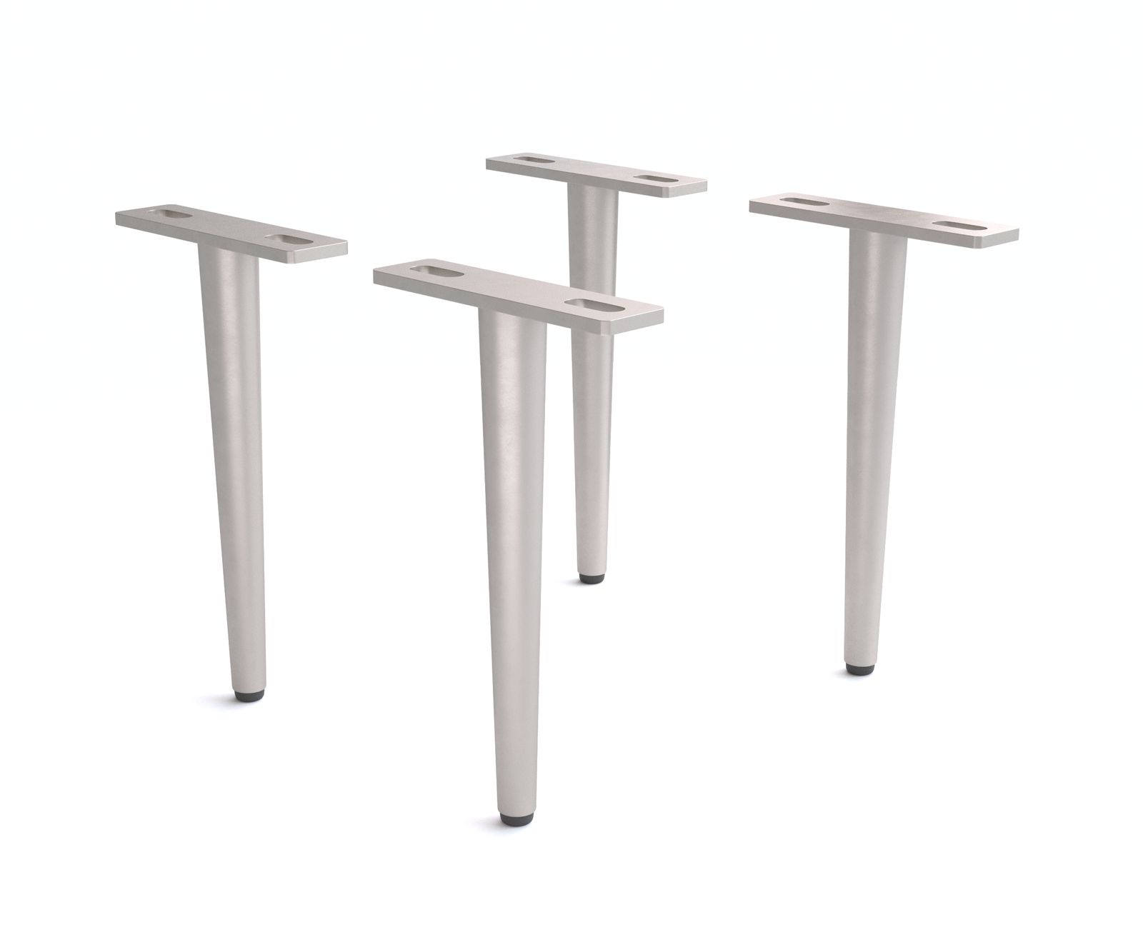 Конична основа 20 cm метално сребро (комплект от 4) 1