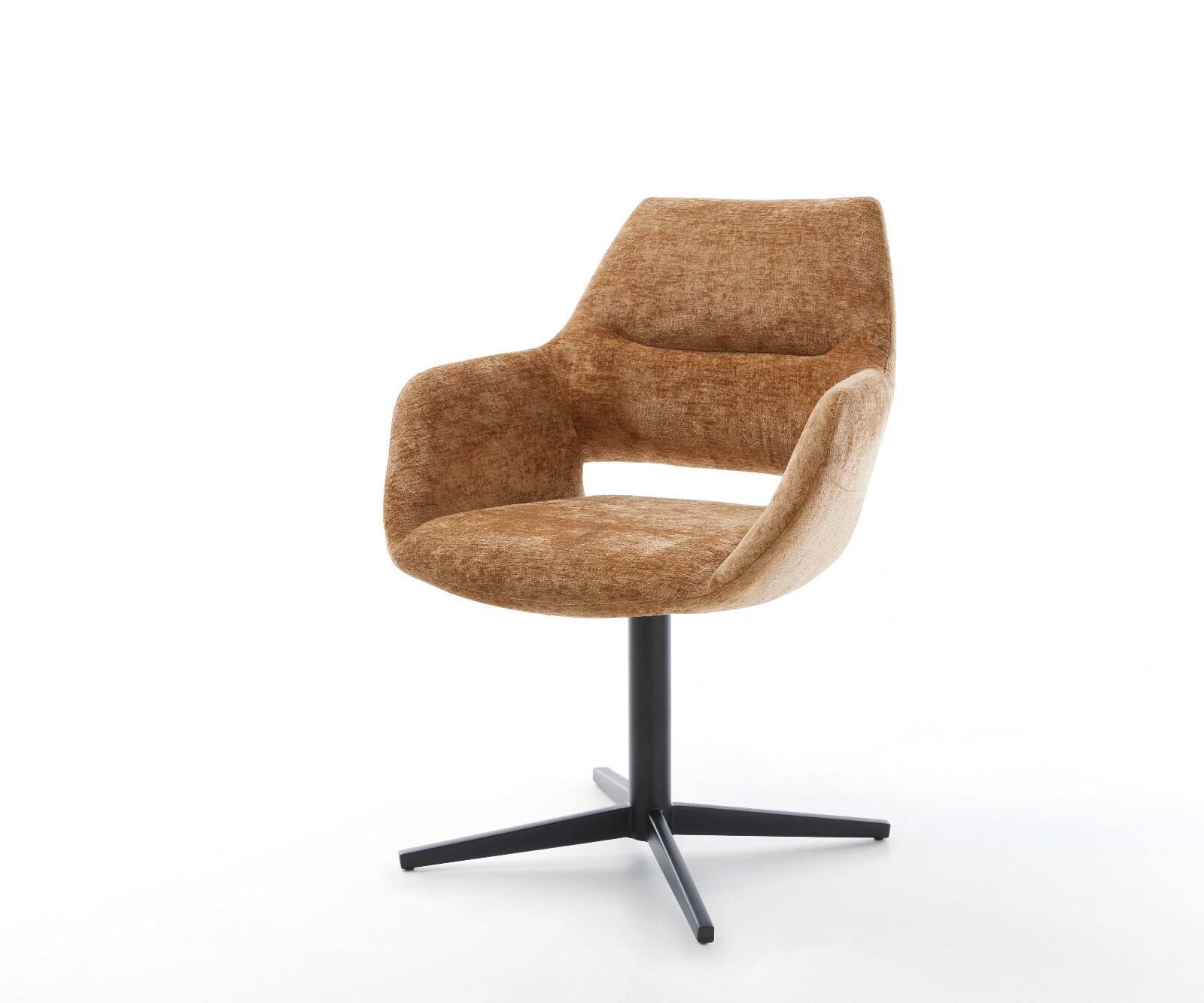 Врътящ се стол с подлакътници Шенил Ръжда Офис основа Черен 360° въртящ се Yago-Flex Врътящ се стол с подлакътници Шенил Ръжда Офис основа Черен 360° въртящ се Yago-Flex