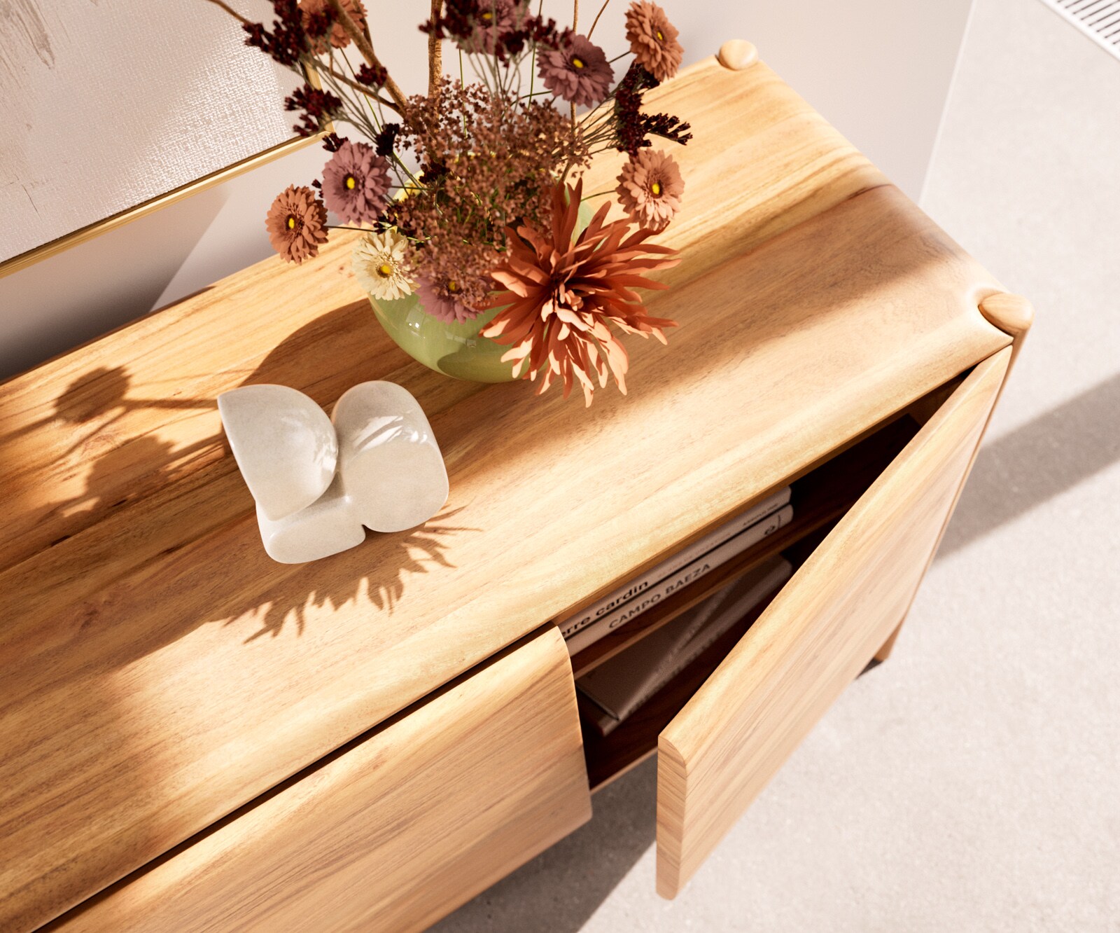 Шкаф Simcha 175 cm естествена акация 4 врати 3