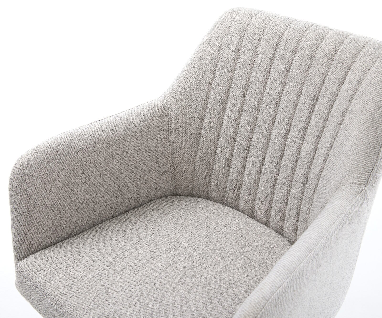 Врътящ се стол Ивици СветлоСив Конус крак плосък Неръждаема стомана 360° въртящ се Greg-Flex 4