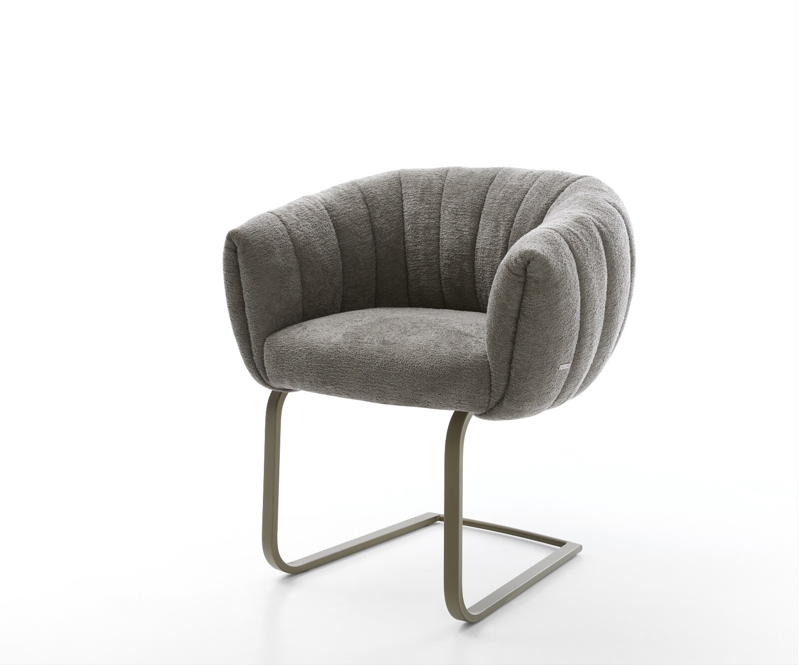 Стол с конзола Jada-Flex Bouclé Soft Mud Стол с конзола с плосък ефект Titanium pocket spring core