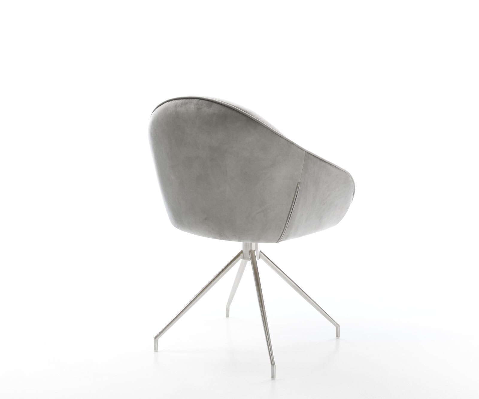 Врътящ се стол Кадифе Сив Конус крак кръгъл Неръждаема стомана 180° въртящ се Gaio-Flex 4 Врътящ се стол Кадифе Сив Конус крак кръгъл Неръждаема стомана 180° въртящ се Gaio-Flex 4