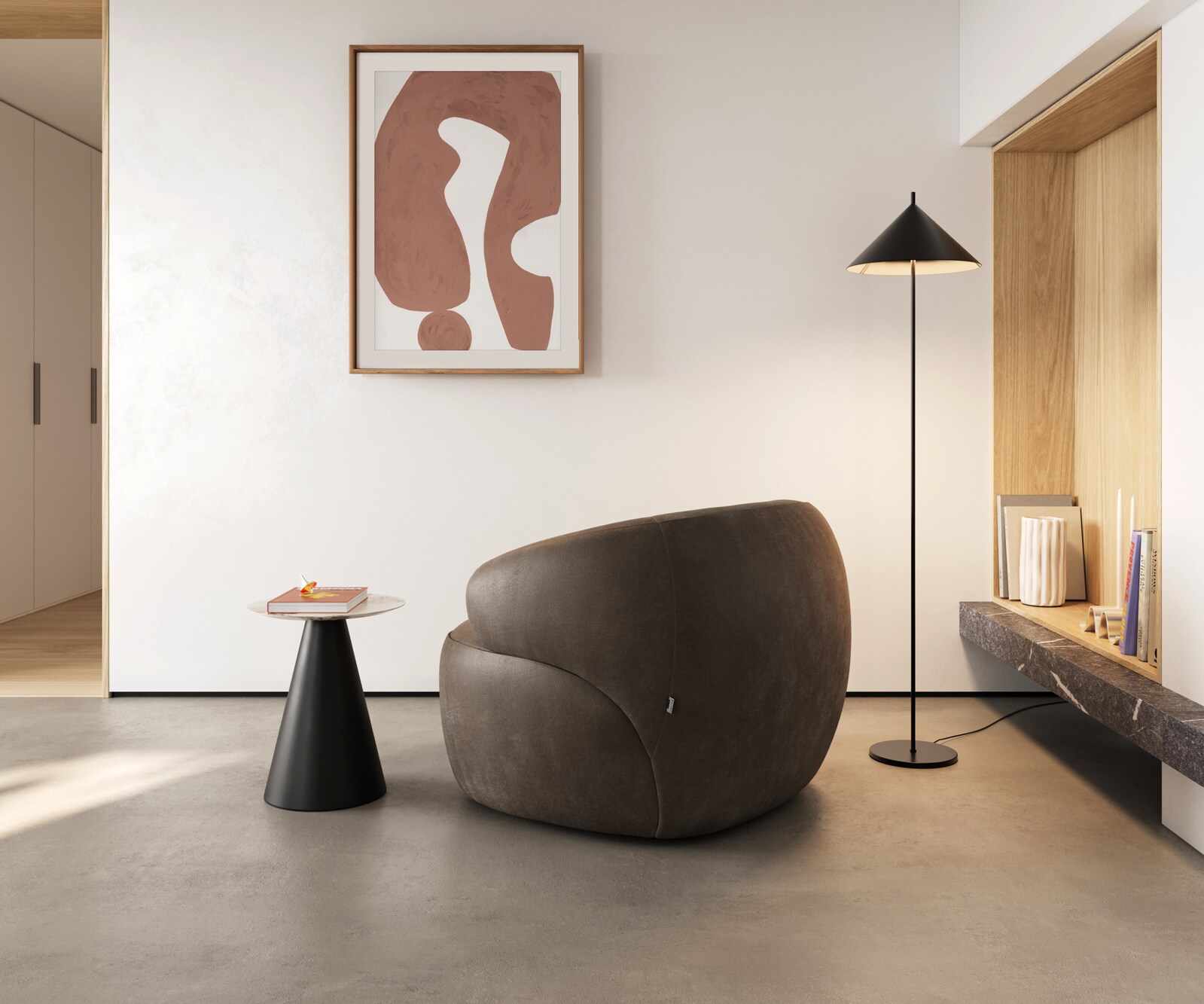 Кресло за отдих Nova 88x88 cm микрофибър тъмно сиво vintage 4 Кресло за отдих Nova 88x88 cm микрофибър тъмно сиво vintage 4