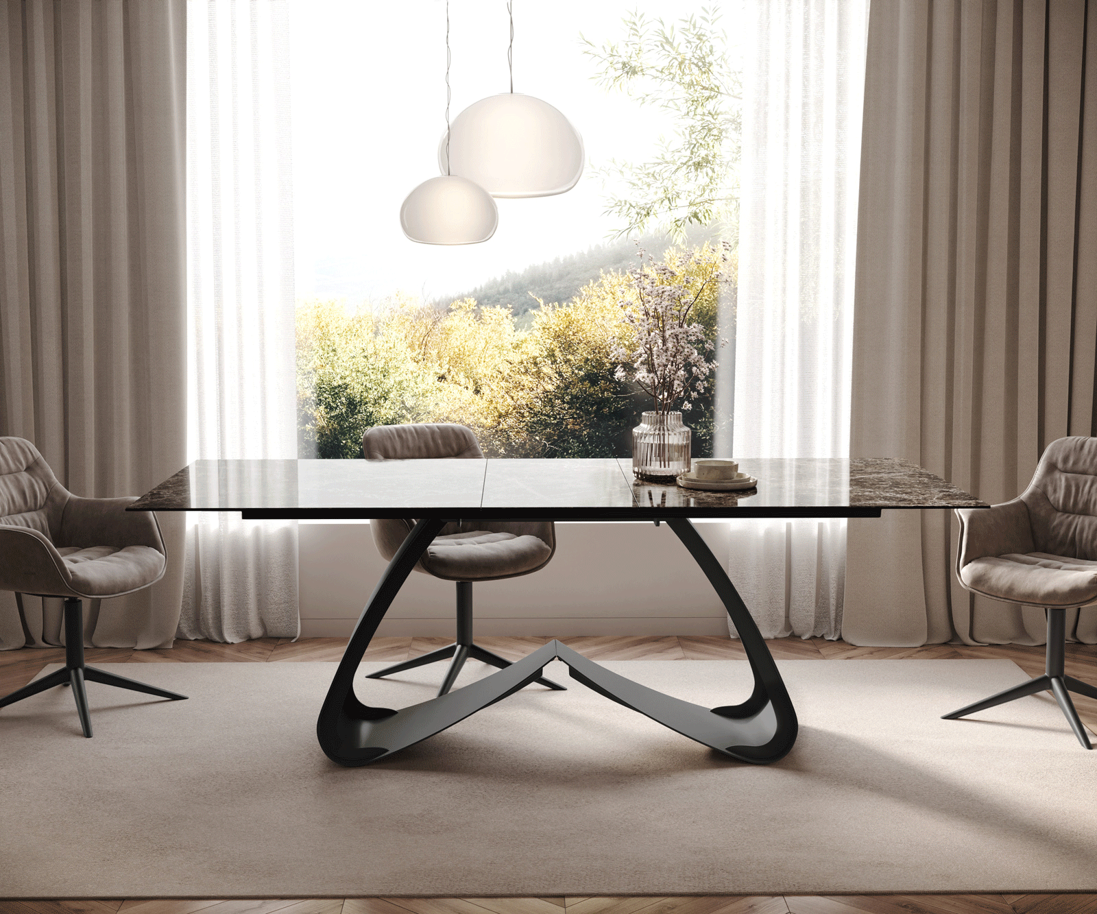 Трапезна маса Edge керамика разтегателна 1