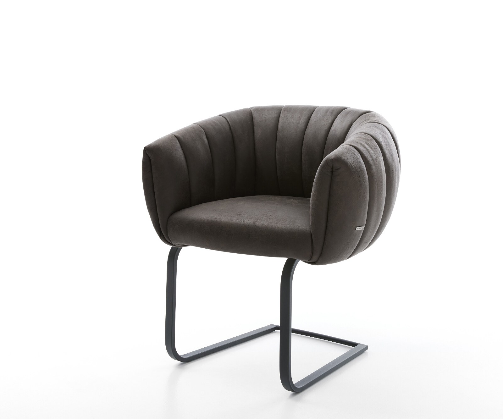 Конзолен стол Jada-Flex микрофибър антрацит реколта конзолен стол плосък черен джоб пружина сърцевина